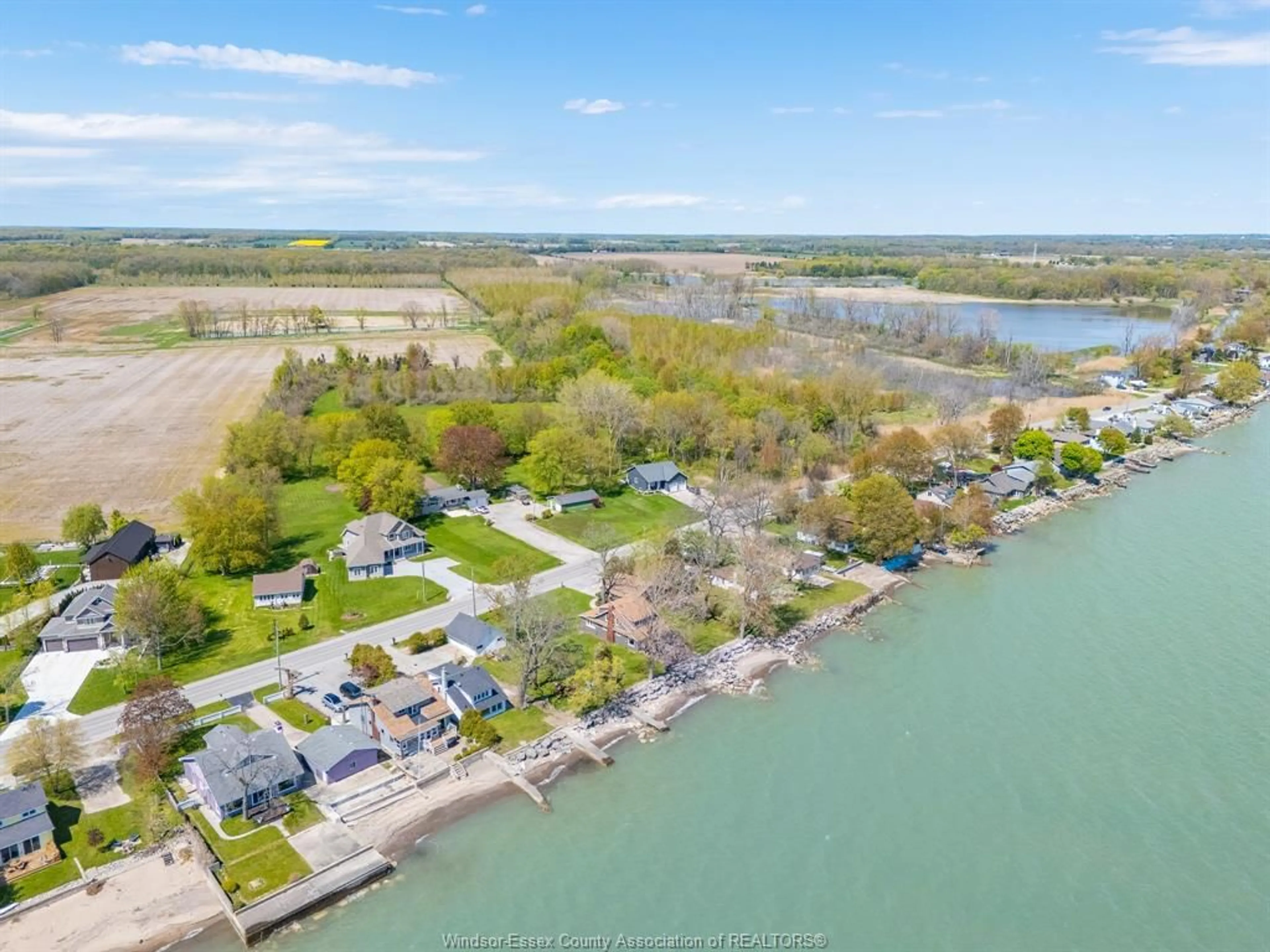 A pic from outside/outdoor area/front of a property/back of a property/a pic from drone, water/lake/river/ocean view for V/L Heritage Rd, Kingsville Ontario N9Y 2E6