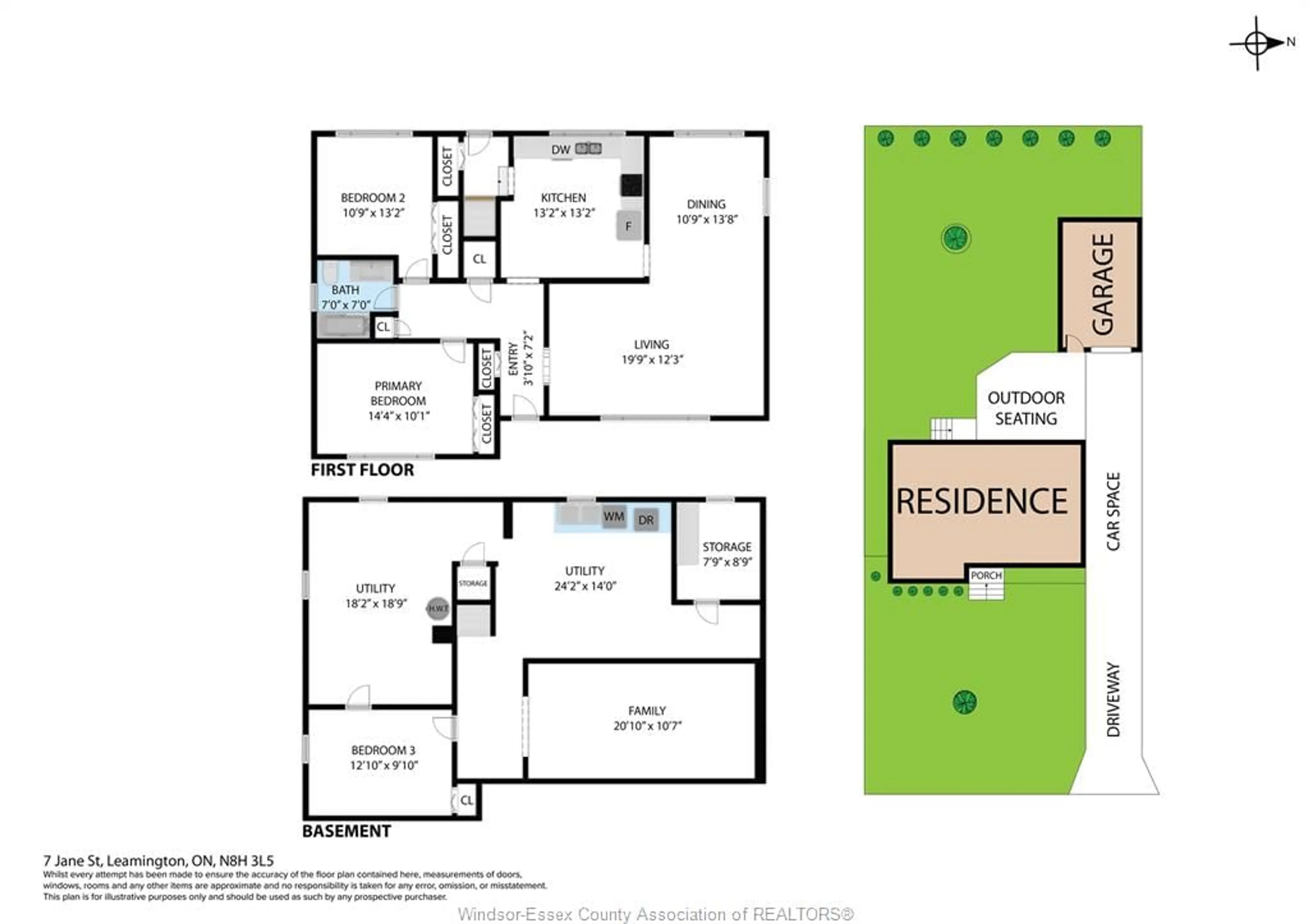 Floor plan for 7 Jane St, Leamington Ontario N8H 3L5