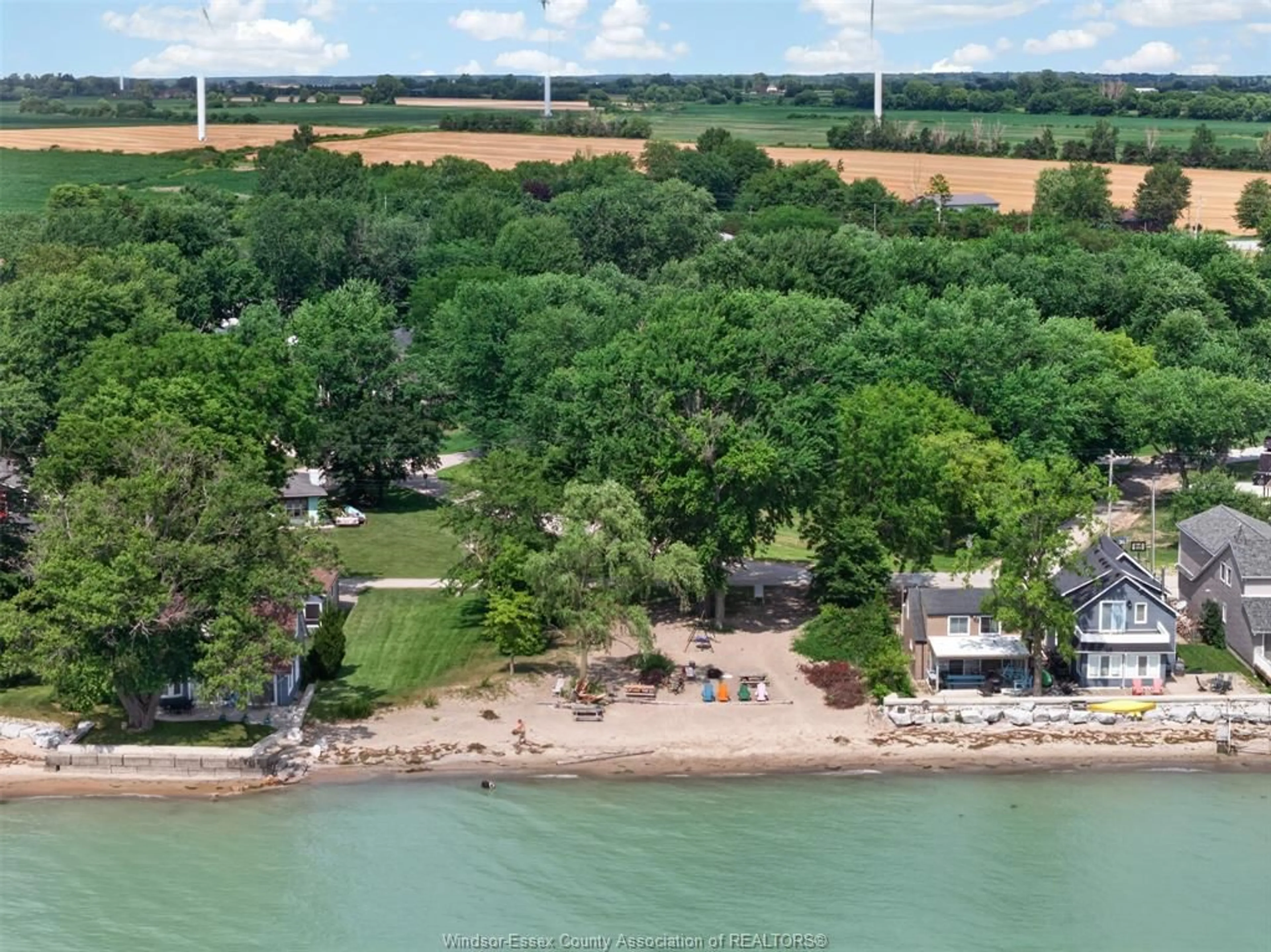 A pic from outside/outdoor area/front of a property/back of a property/a pic from drone, water/lake/river/ocean view for 134 WINDSOR Ave, Harrow Ontario N0R 1G0