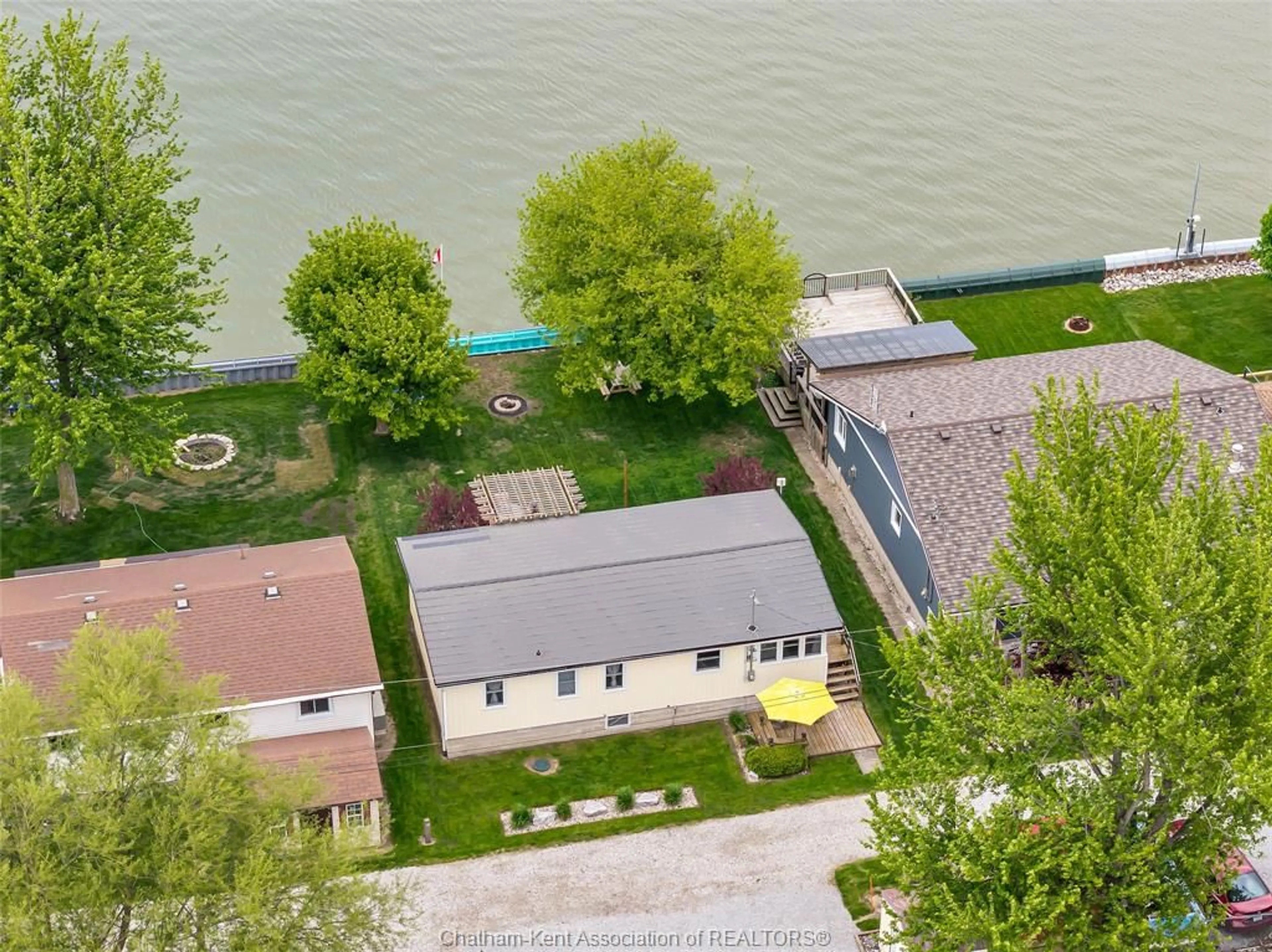 A pic from outside/outdoor area/front of a property/back of a property/a pic from drone, water/lake/river/ocean view for 14270 CRYSTAL BEACH Rd, Stoney Point Ontario N0R 1N0