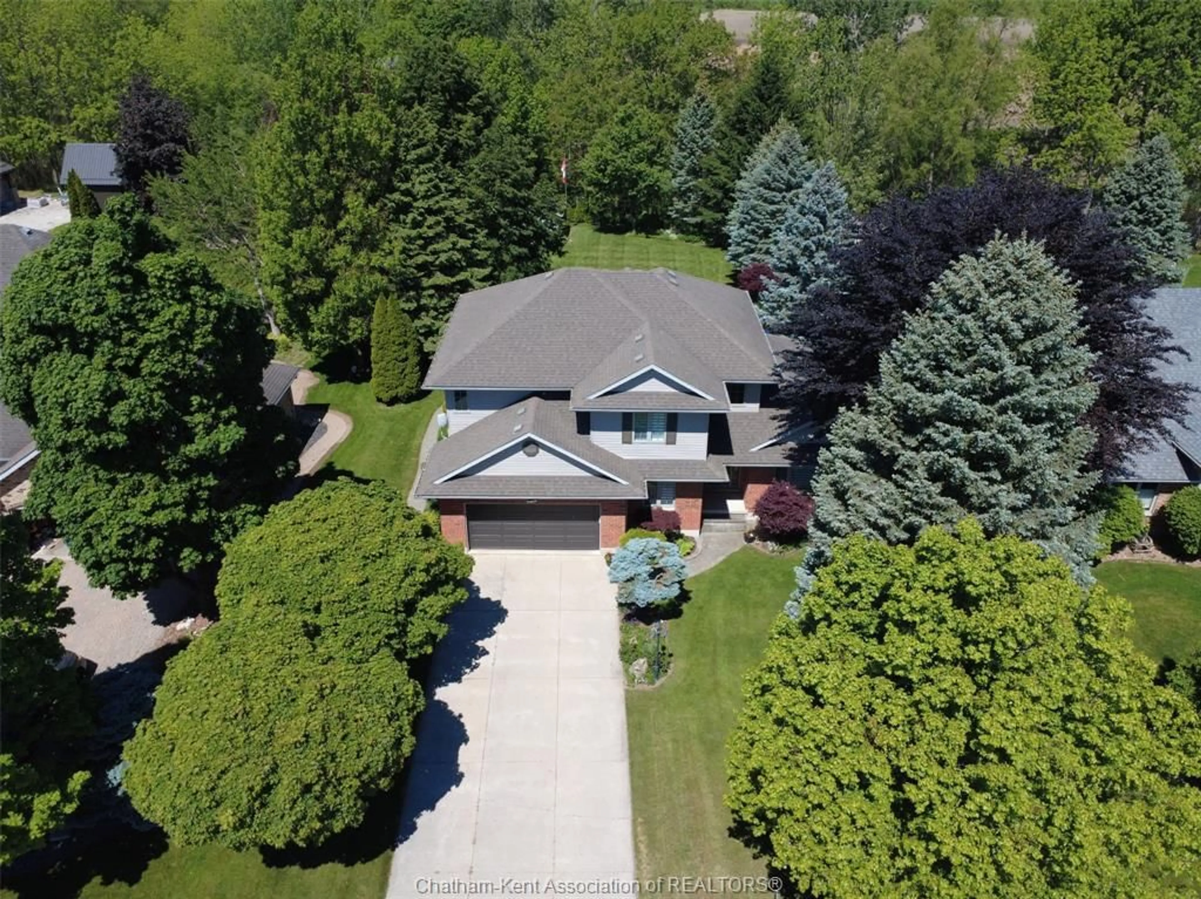 A pic from outside/outdoor area/front of a property/back of a property/a pic from drone, street for 9149 West Ridge Line, Blenheim Ontario N0P 1A0