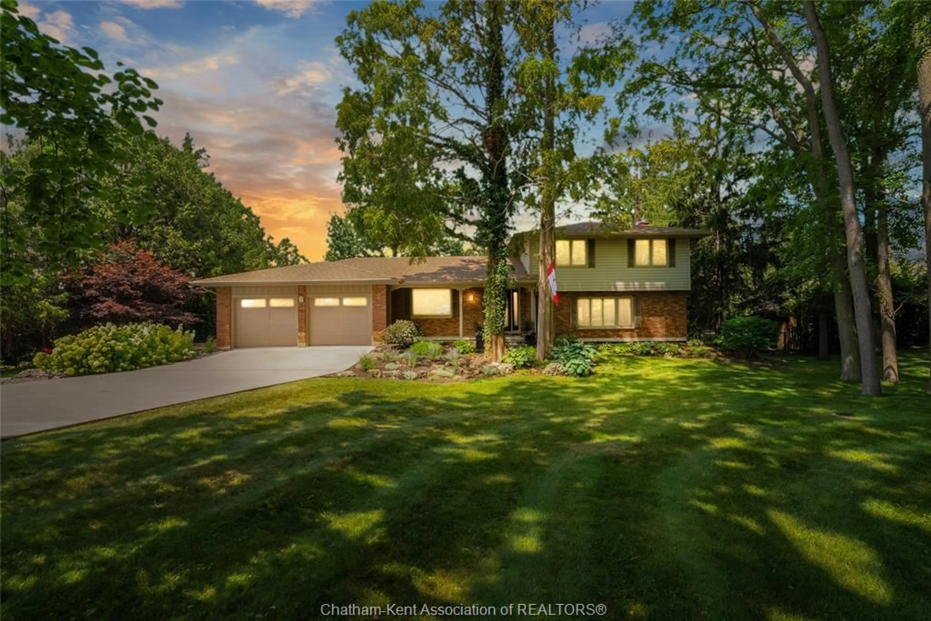 Home with brick exterior material, street for 9133 Woodland Cres, Chatham Ontario N7M 6J8