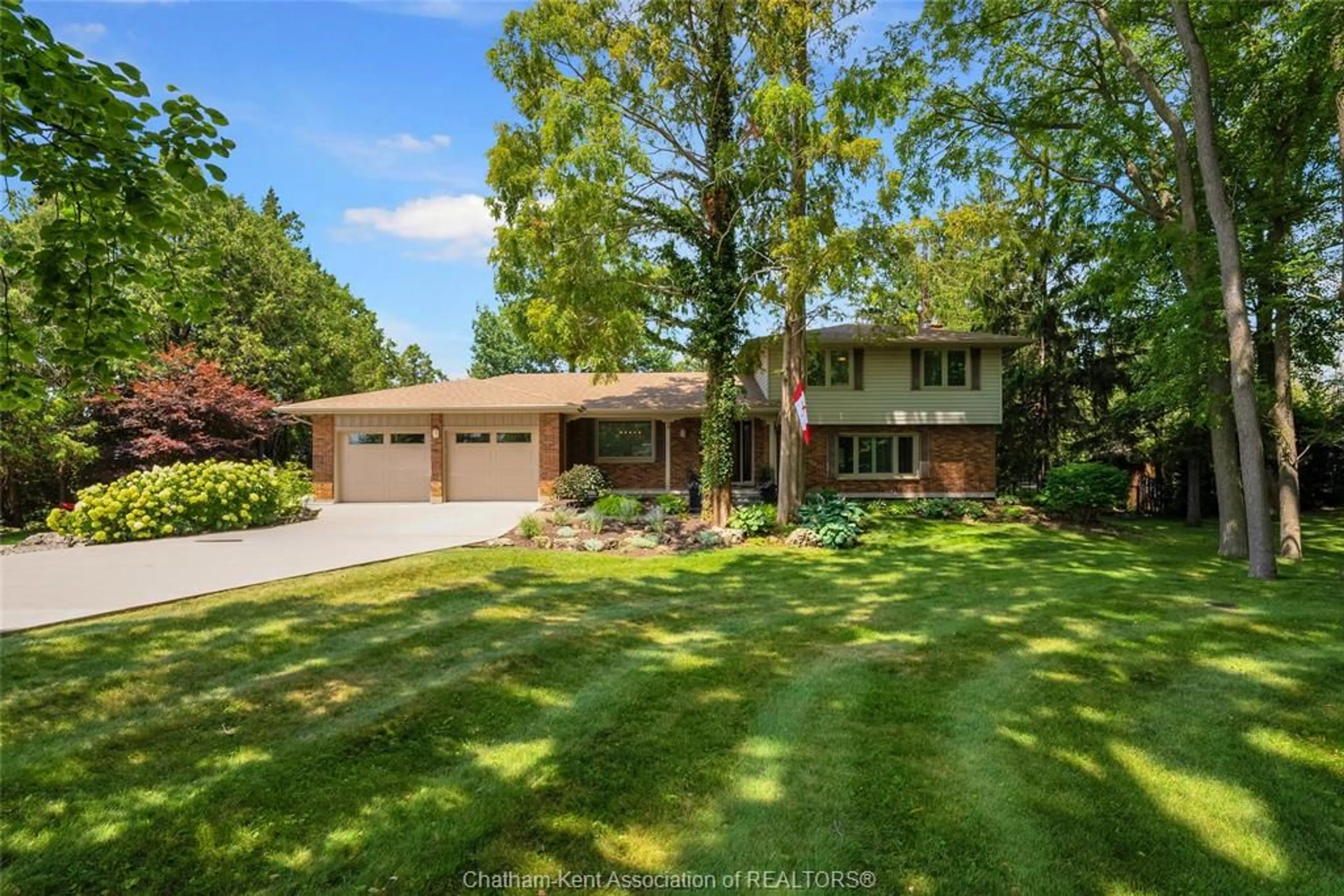 Home with brick exterior material, street for 9133 Woodland Cres, Chatham Ontario N7M 6J8