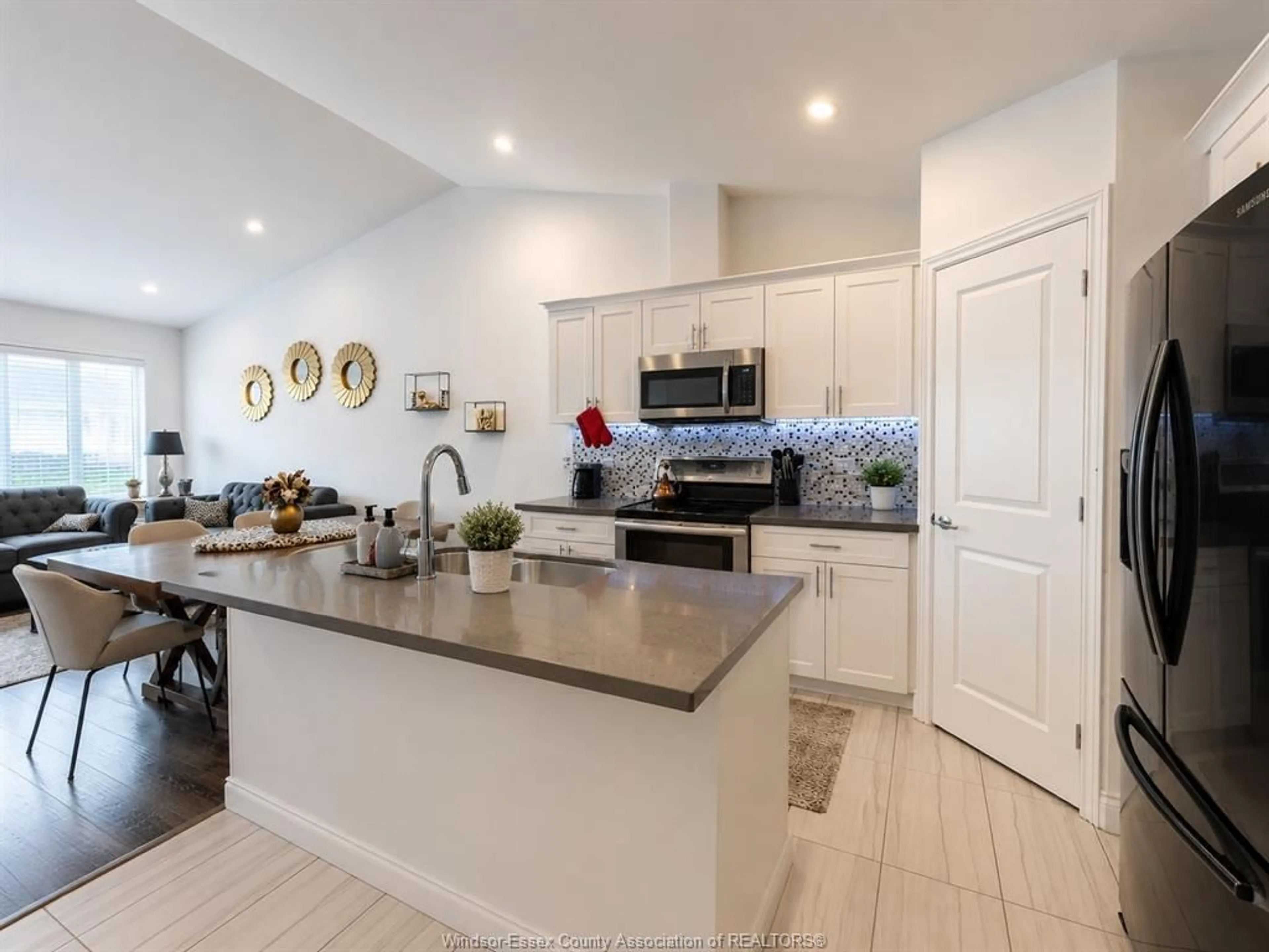 Open concept kitchen, ceramic/tile floor for 3639 HALLEE Cres, Windsor Ontario N8W 0B2