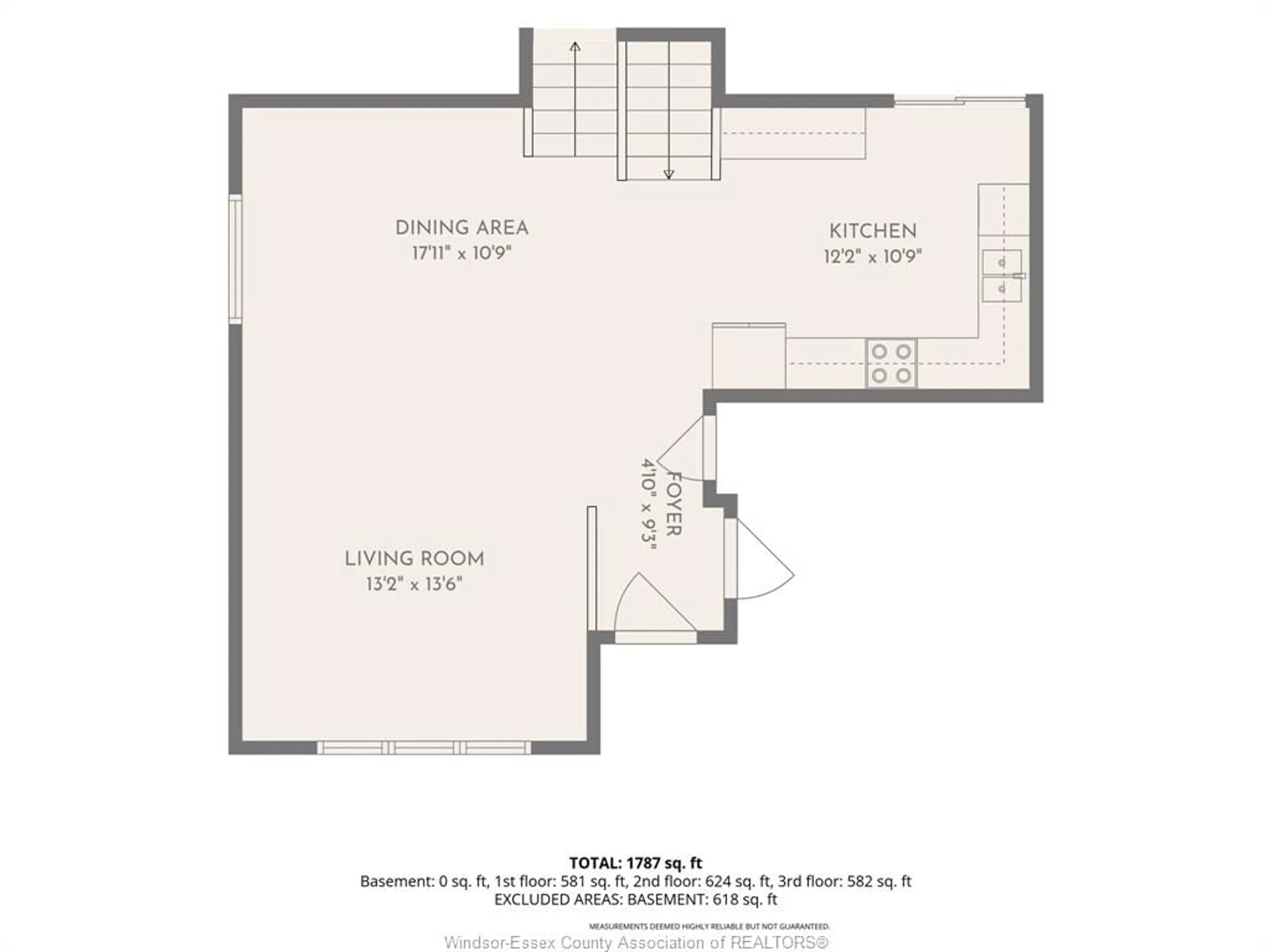 Floor plan for 959 Prado Place, Windsor Ontario N8S 2H4