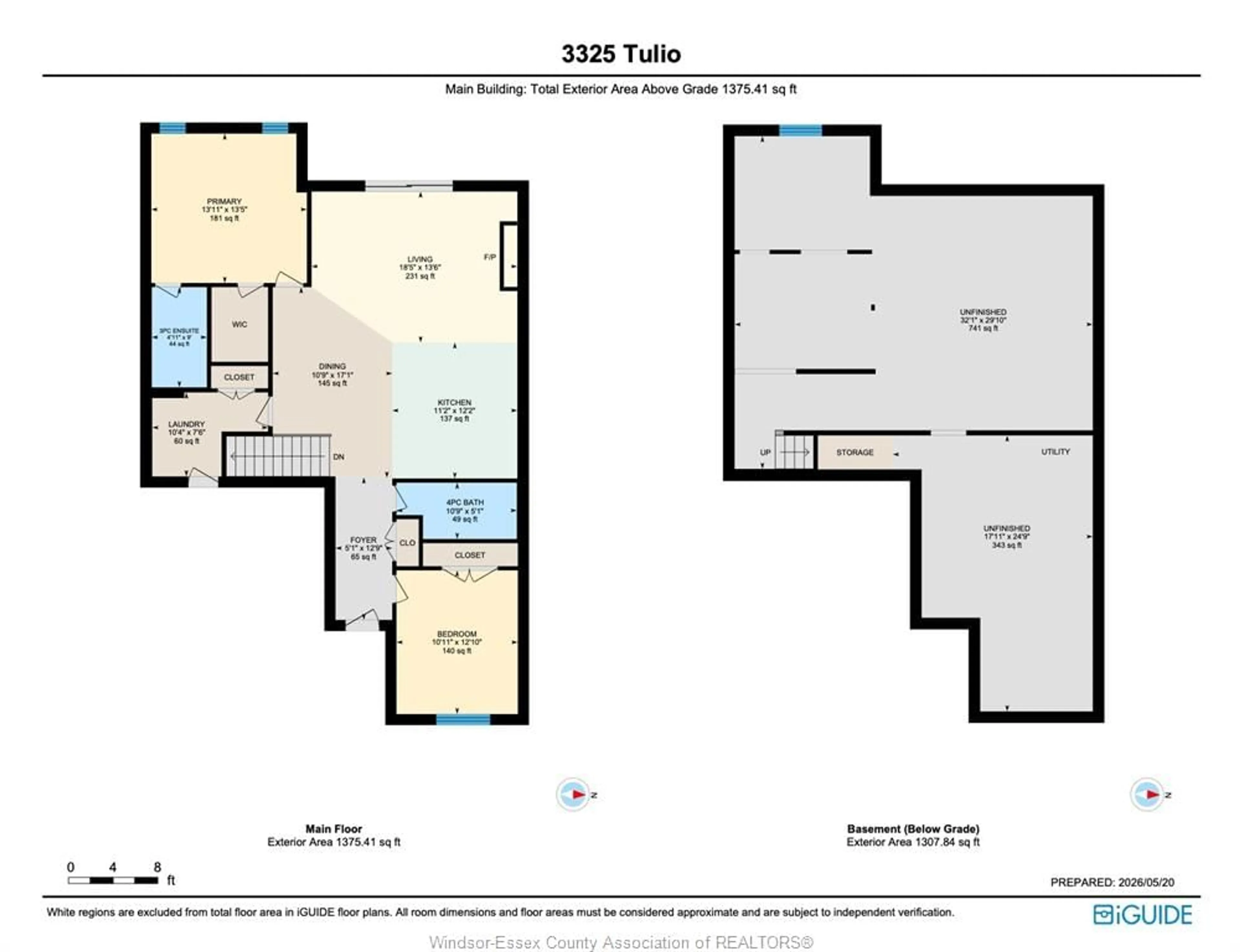 Floor plan for 3325 TULLIO, LaSalle Ontario N9H 1H3