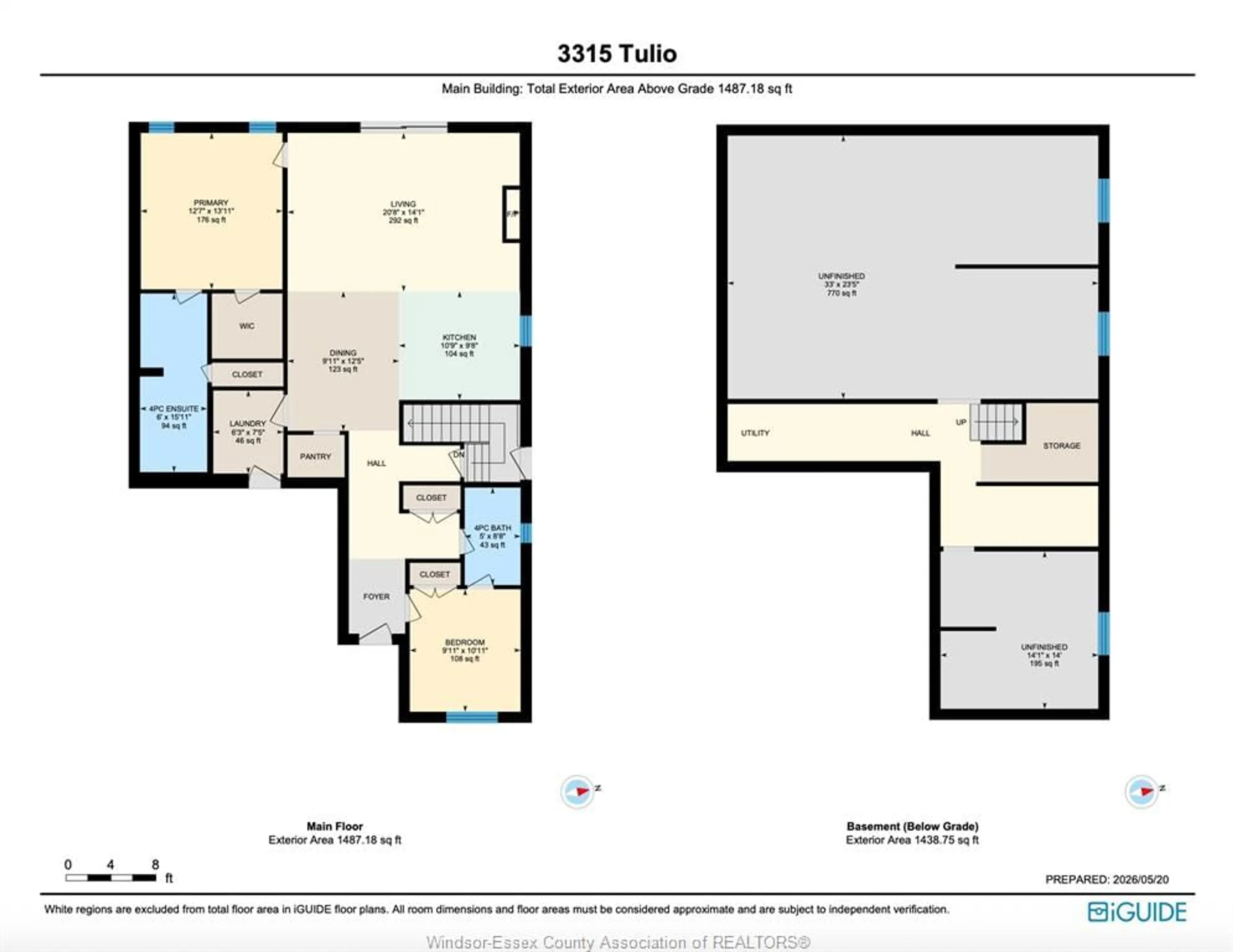 Floor plan for 3315 TULLIO, LaSalle Ontario N9H 1H3
