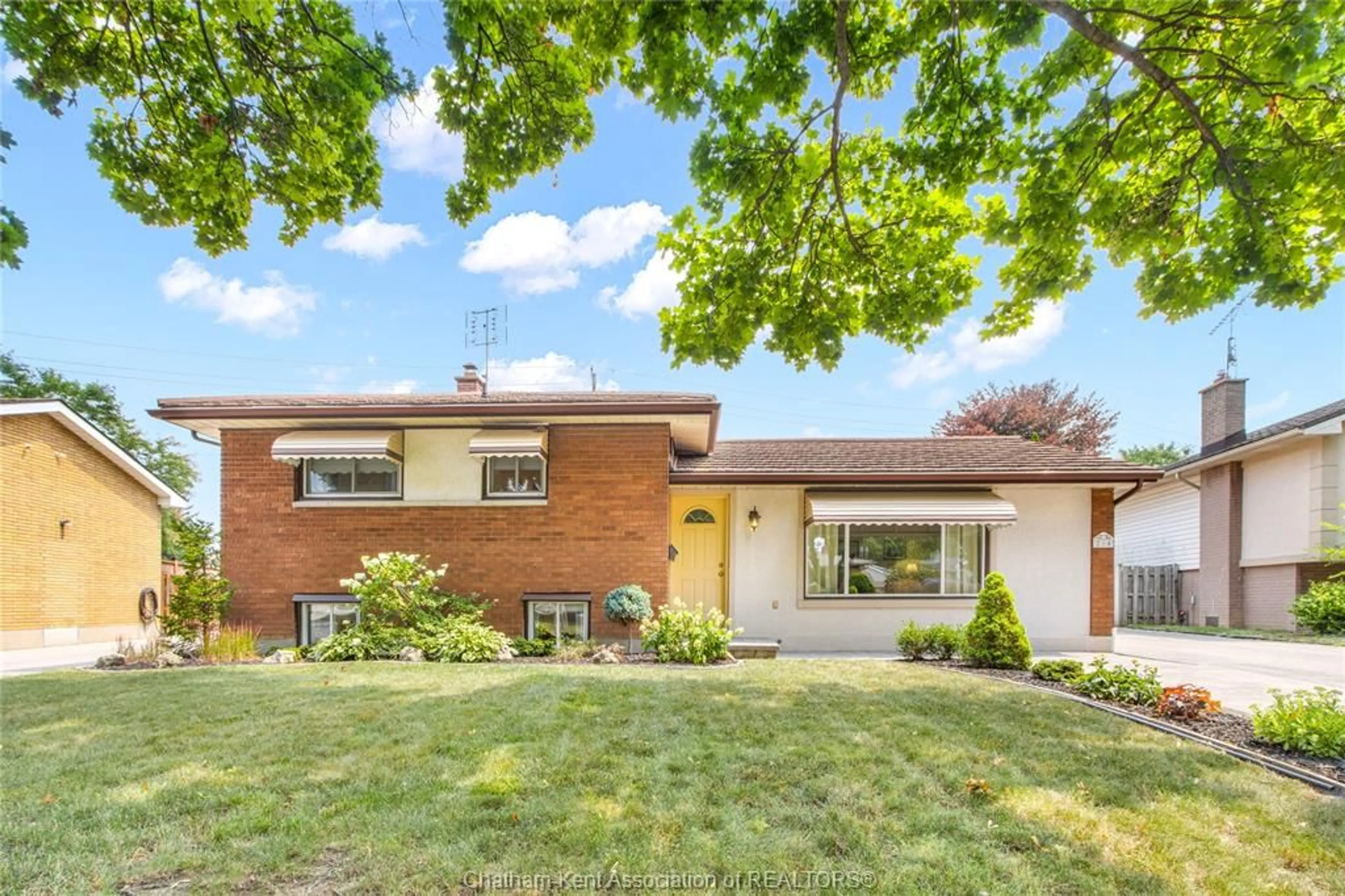 Home with brick exterior material, street for 214 BALDOON Rd, Chatham Ontario N7L 1E3
