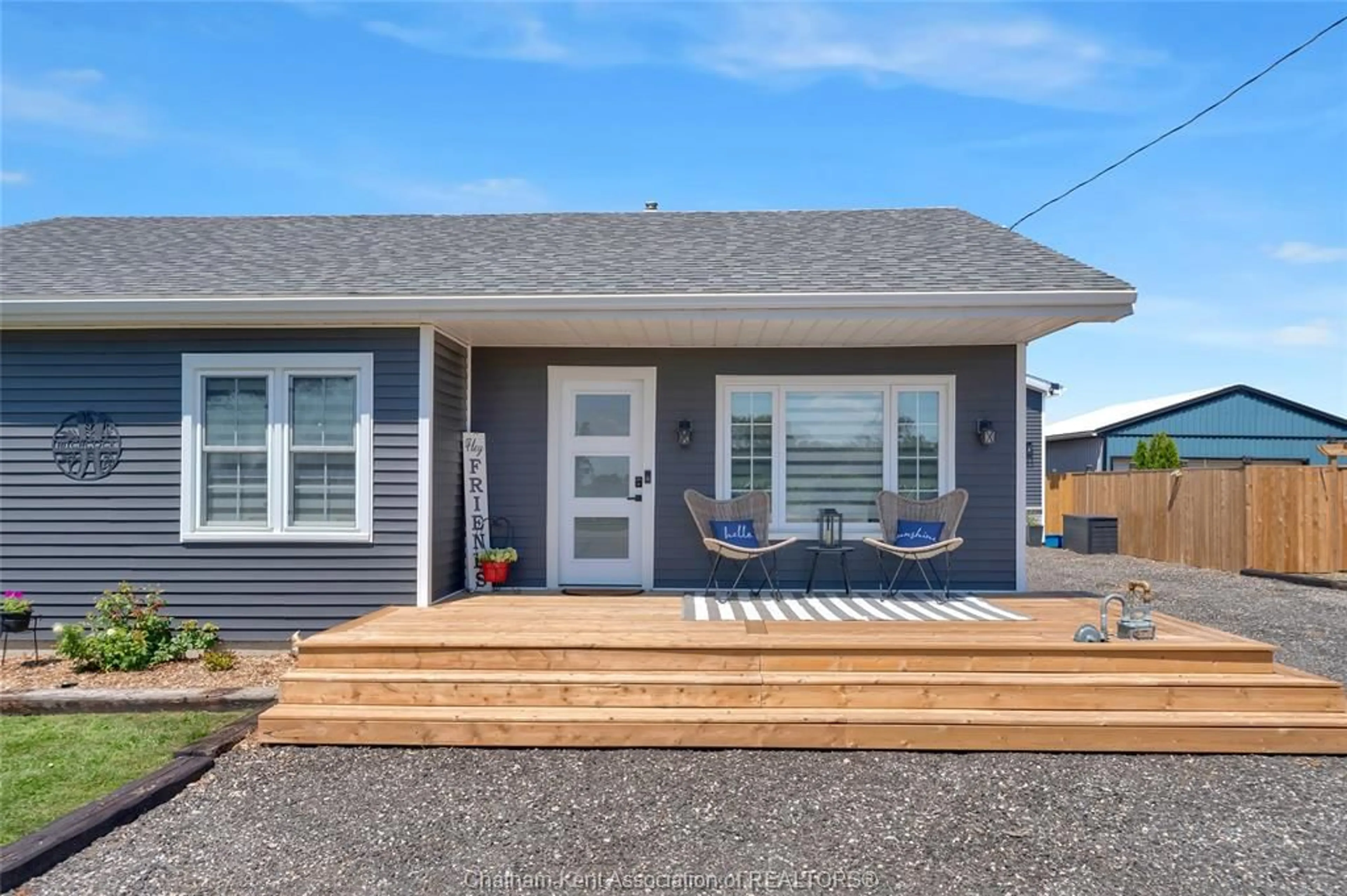 Home with vinyl exterior material, street for 22417 Creek Rd, Chatham Ontario N7M 5J3