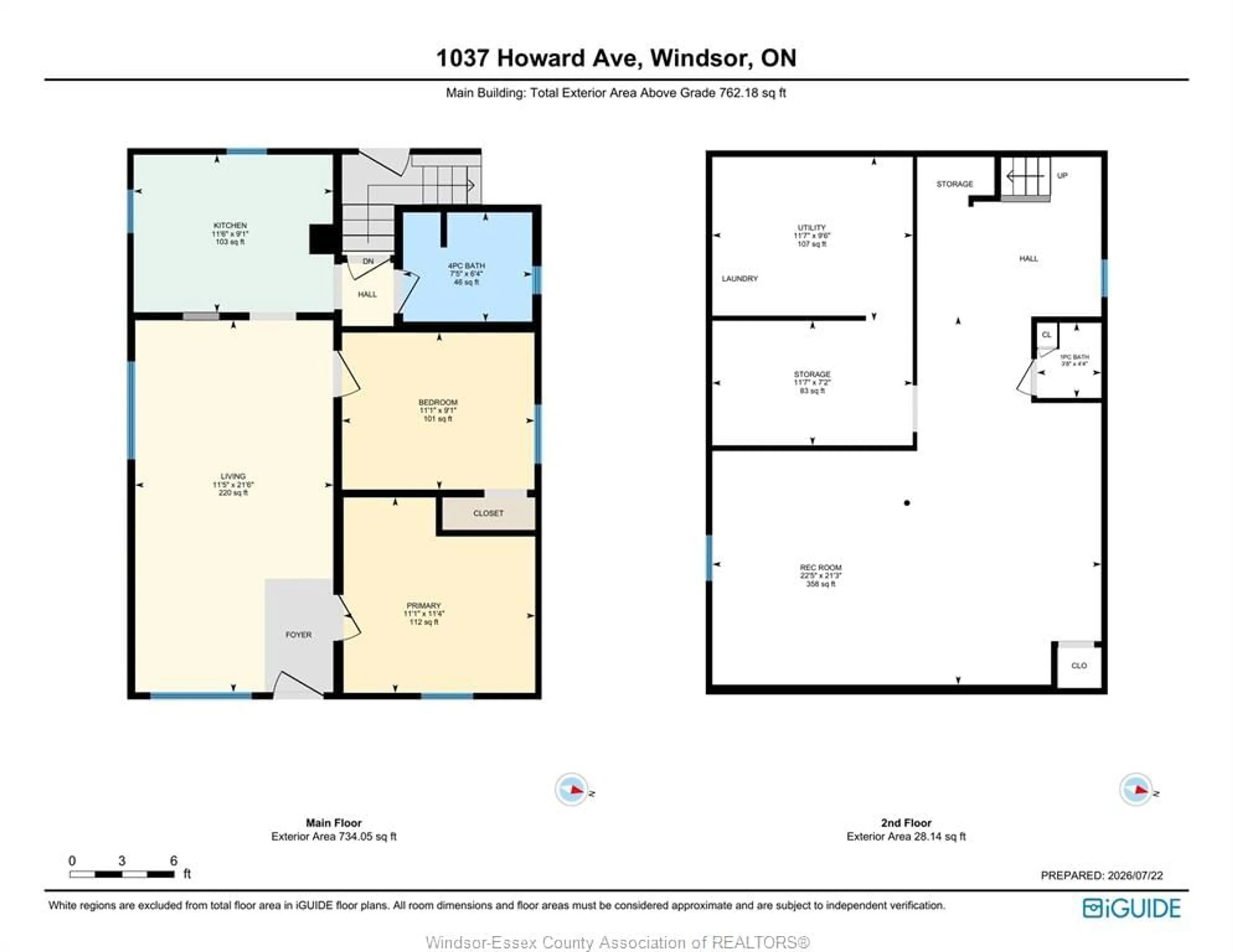 Floor plan for 1037 HOWARD AVE, Windsor Ontario N9A 1S6