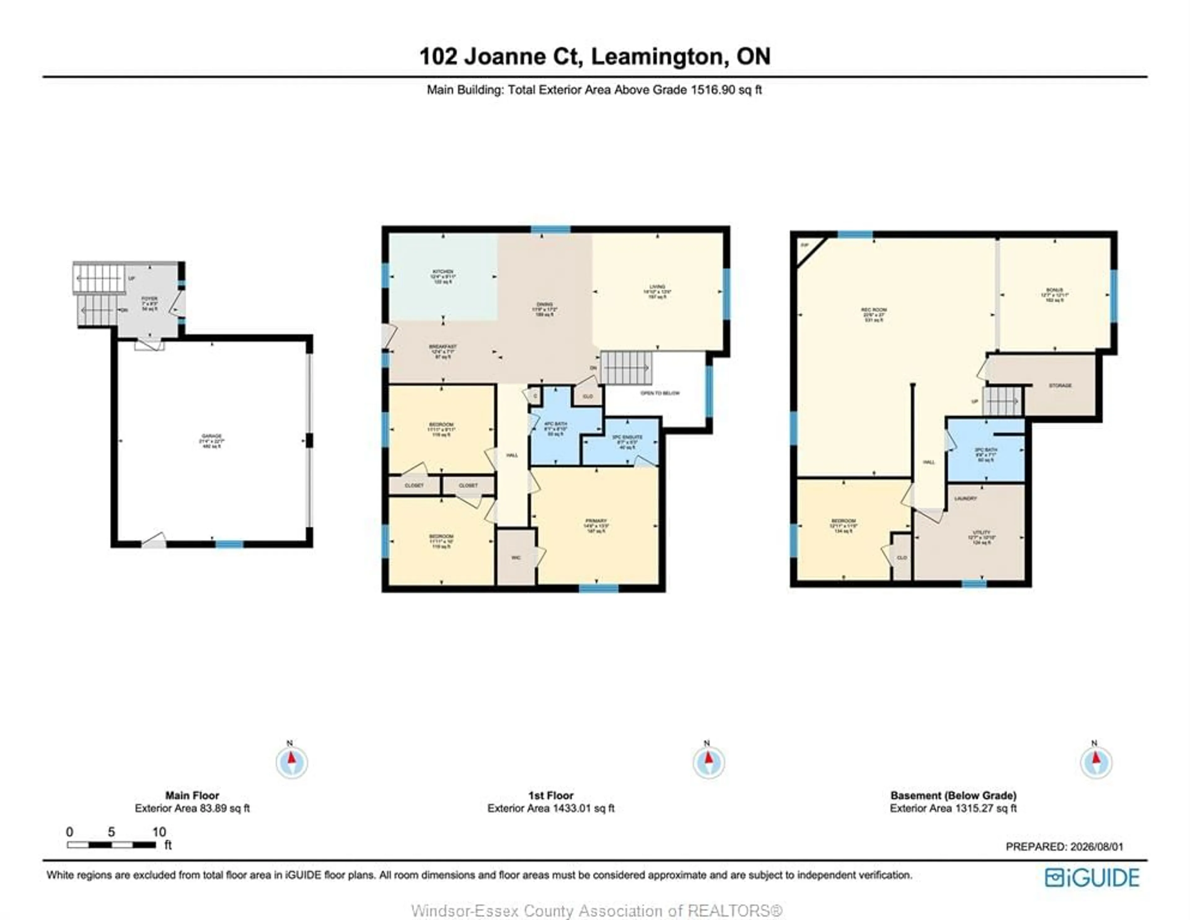 Floor plan for 102 Joanne Crt, Leamington Ontario N8H 5N5