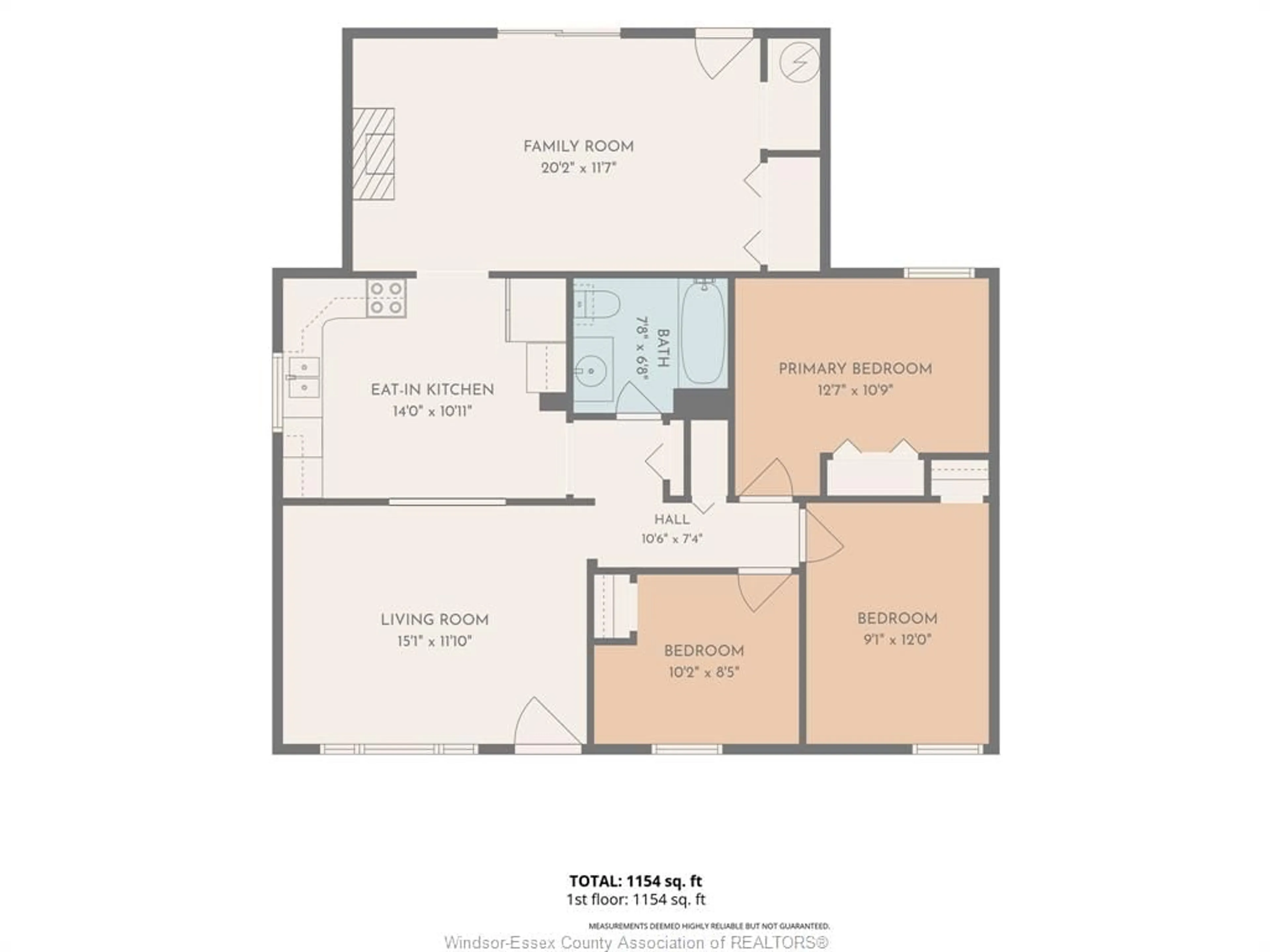 Floor plan for 1721 Glendale, Windsor Ontario N8T 2N1