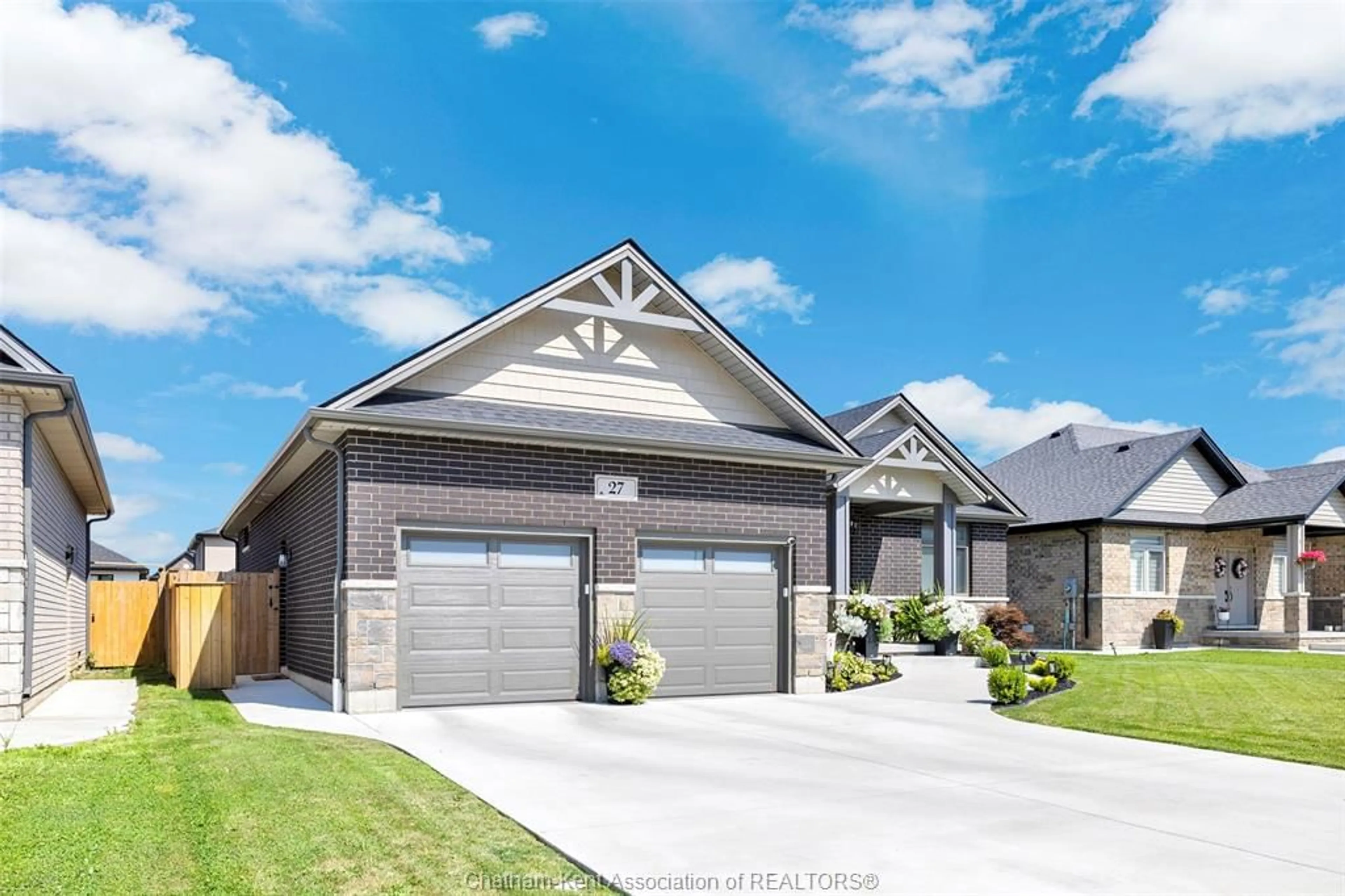 Home with brick exterior material, street for 27 TRACY Dr, Chatham Ontario N7M 0S8