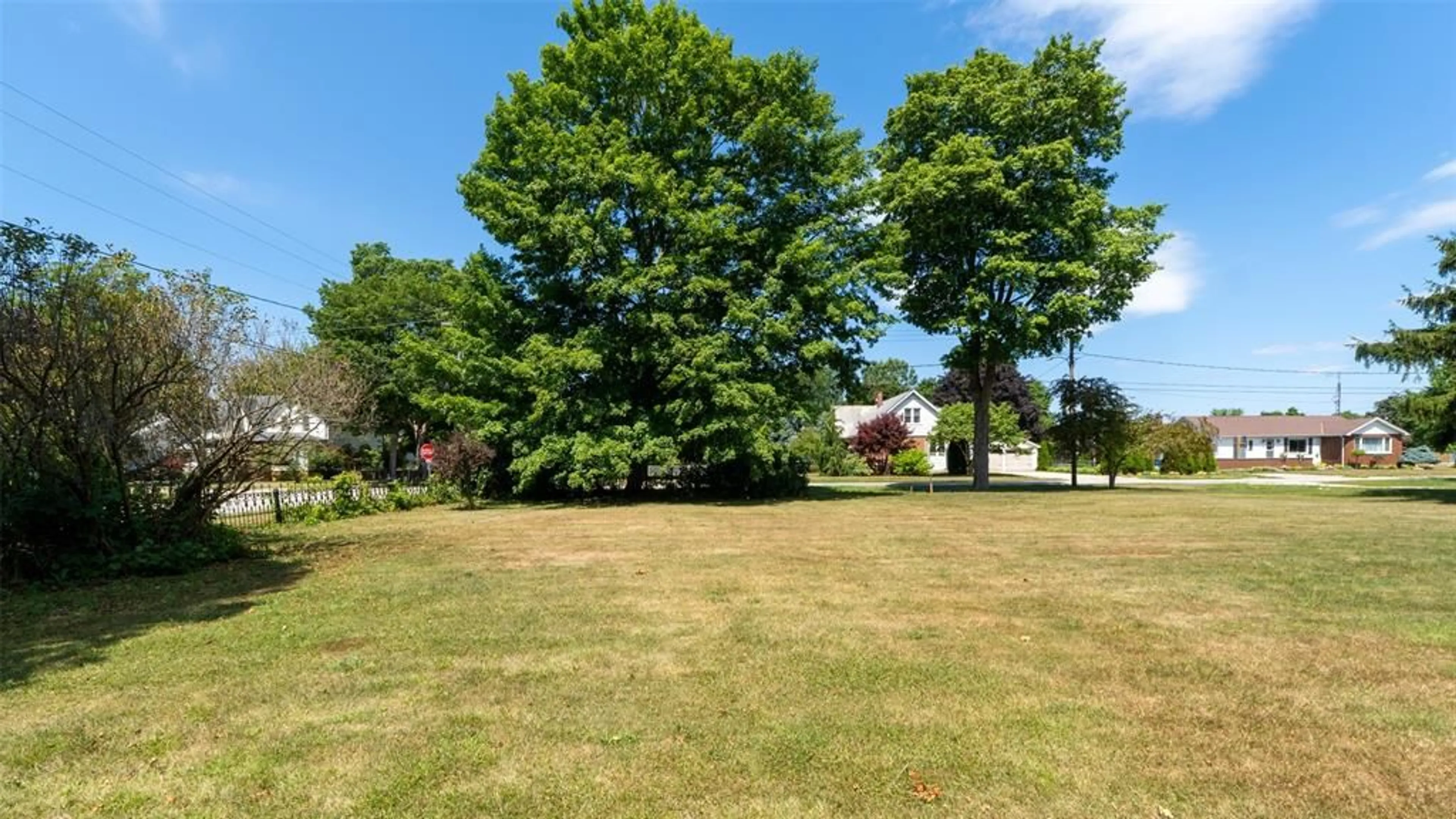 A pic from outside/outdoor area/front of a property/back of a property/a pic from drone, forest/trees view for 57 Mary St, Thamesville Ontario N0P 2K0
