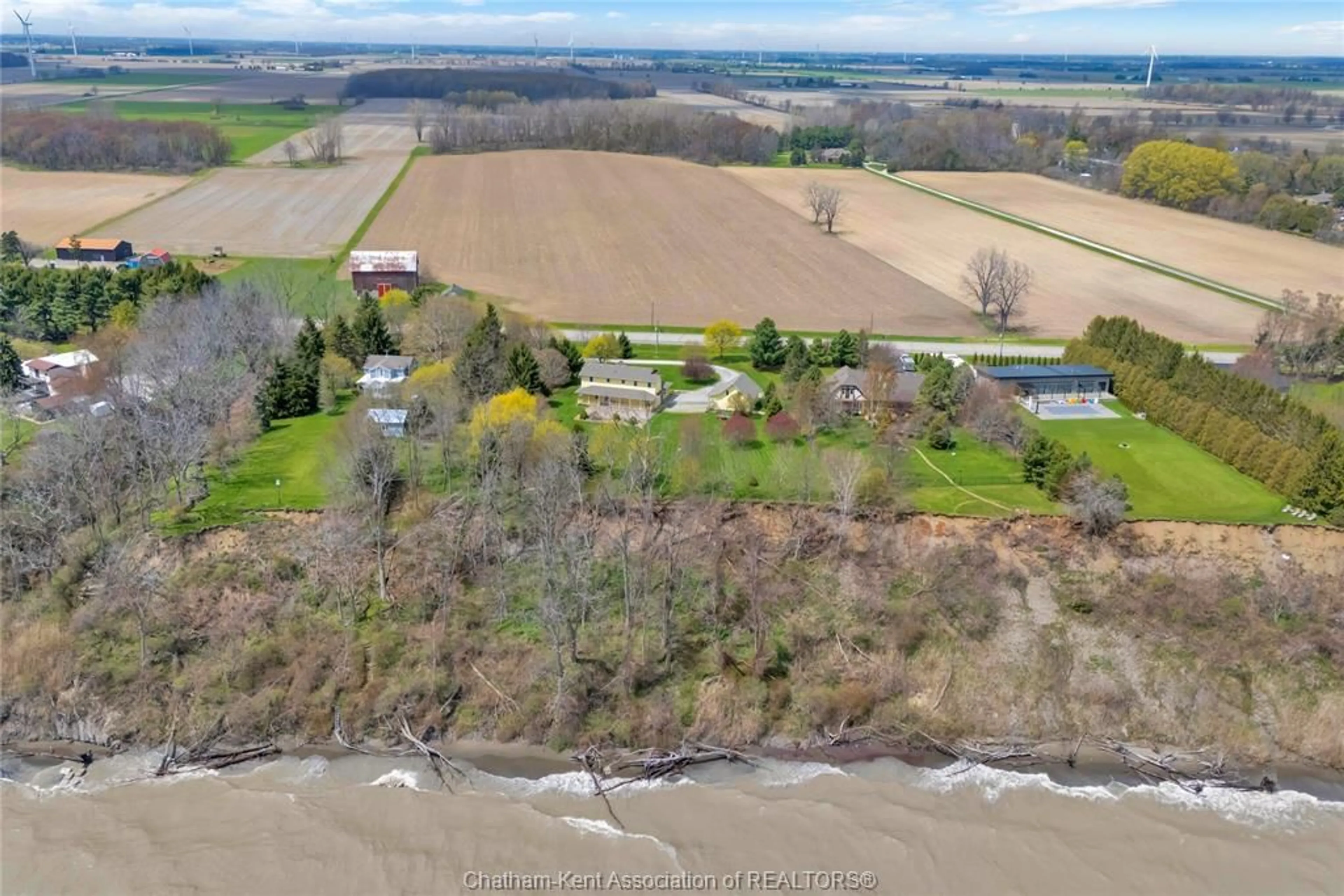 A pic from outside/outdoor area/front of a property/back of a property/a pic from drone, water/lake/river/ocean view for 7100 Talbot Trail, Blenheim Ontario N0P 1A0