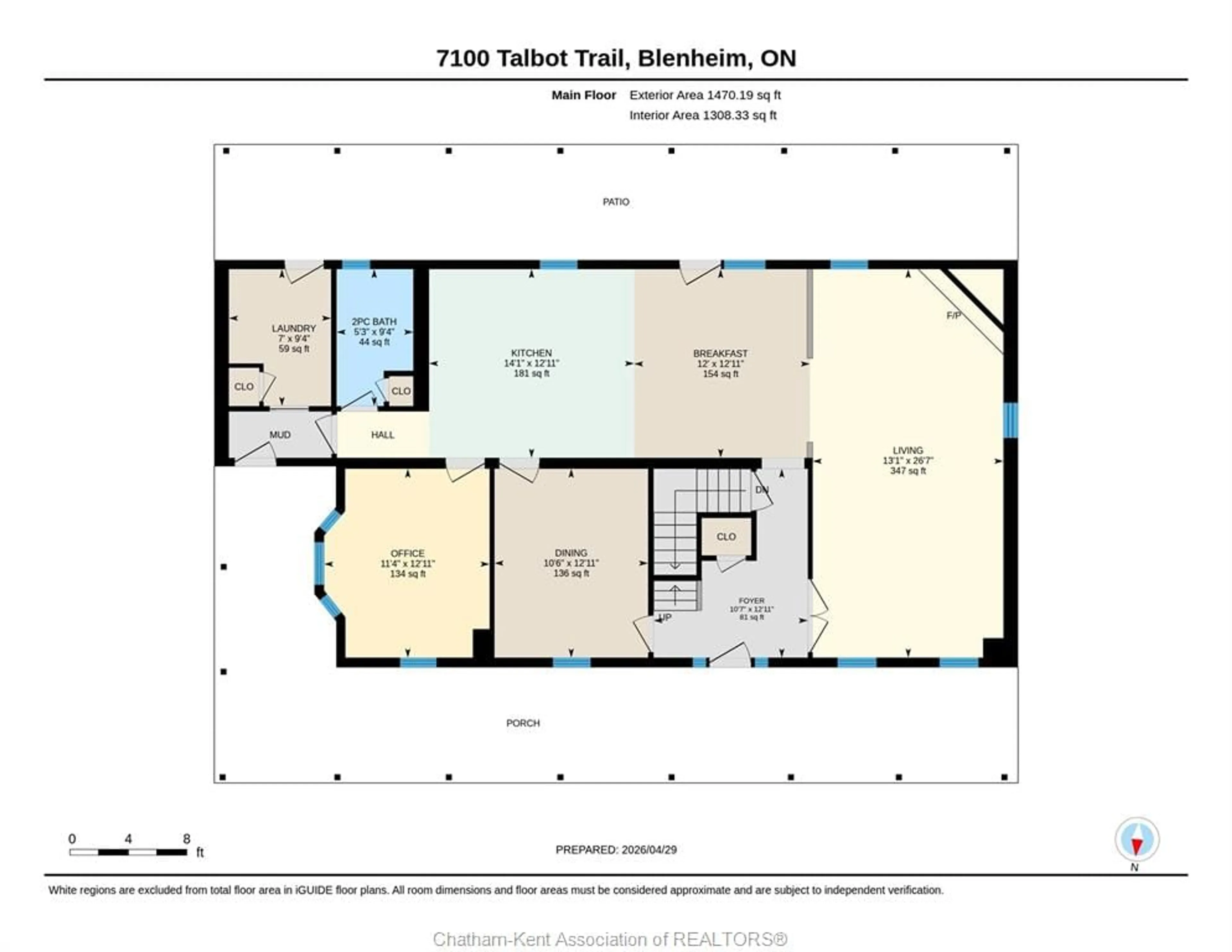 Floor plan for 7100 Talbot Trail, Blenheim Ontario N0P 1A0
