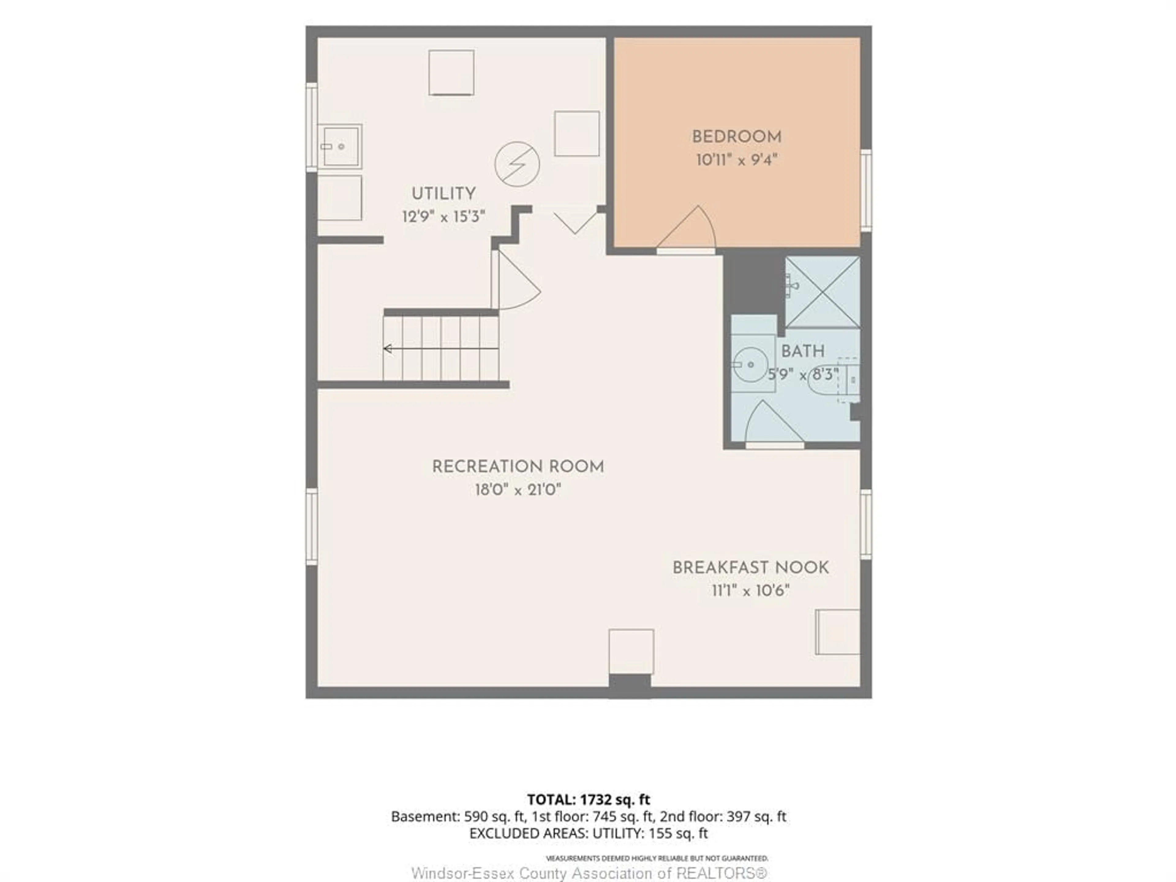 Floor plan for 1873 Alexis Rd, Windsor Ontario N8W 3Y7