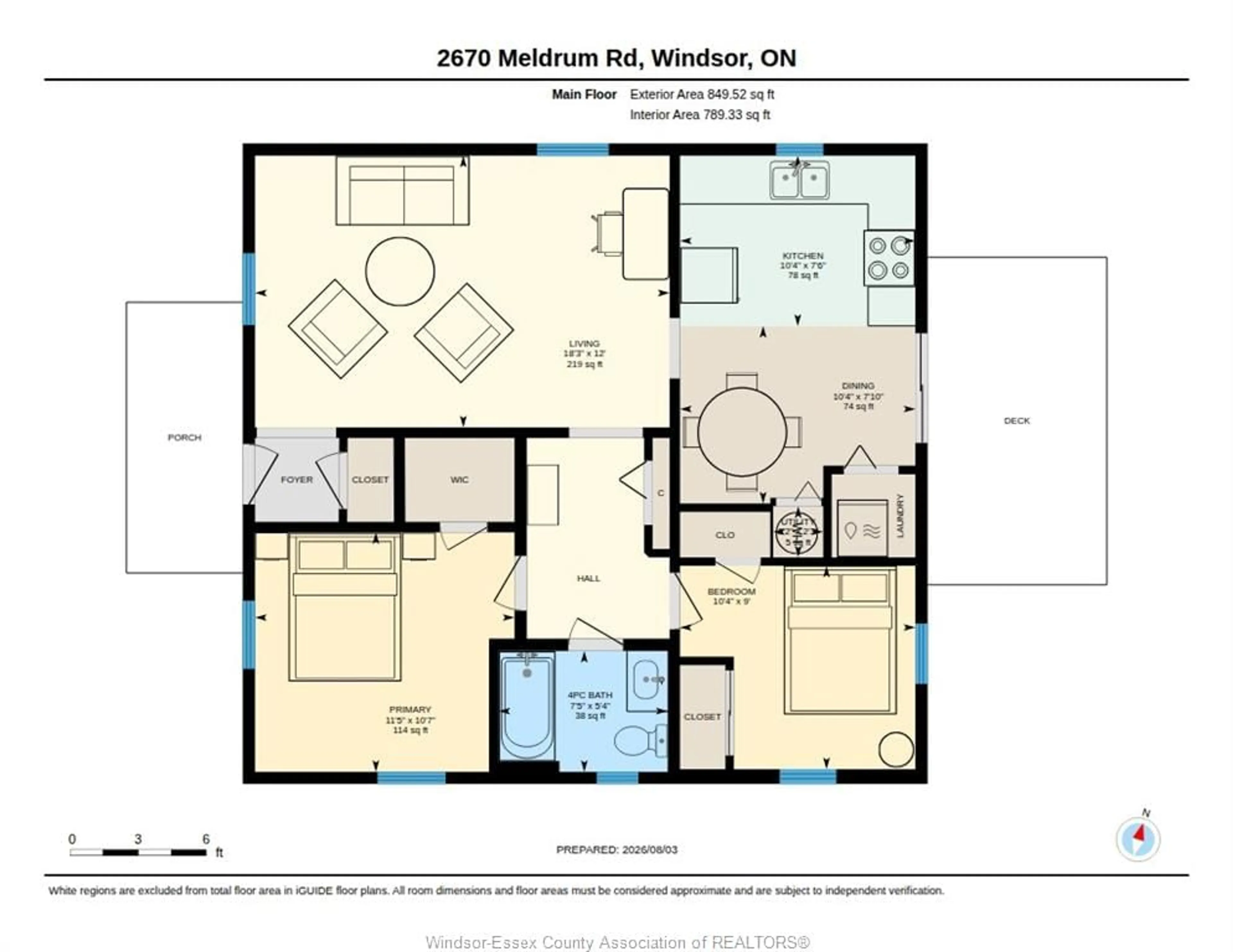Floor plan for 2670 MELDRUM, Windsor Ontario N8W 4G2