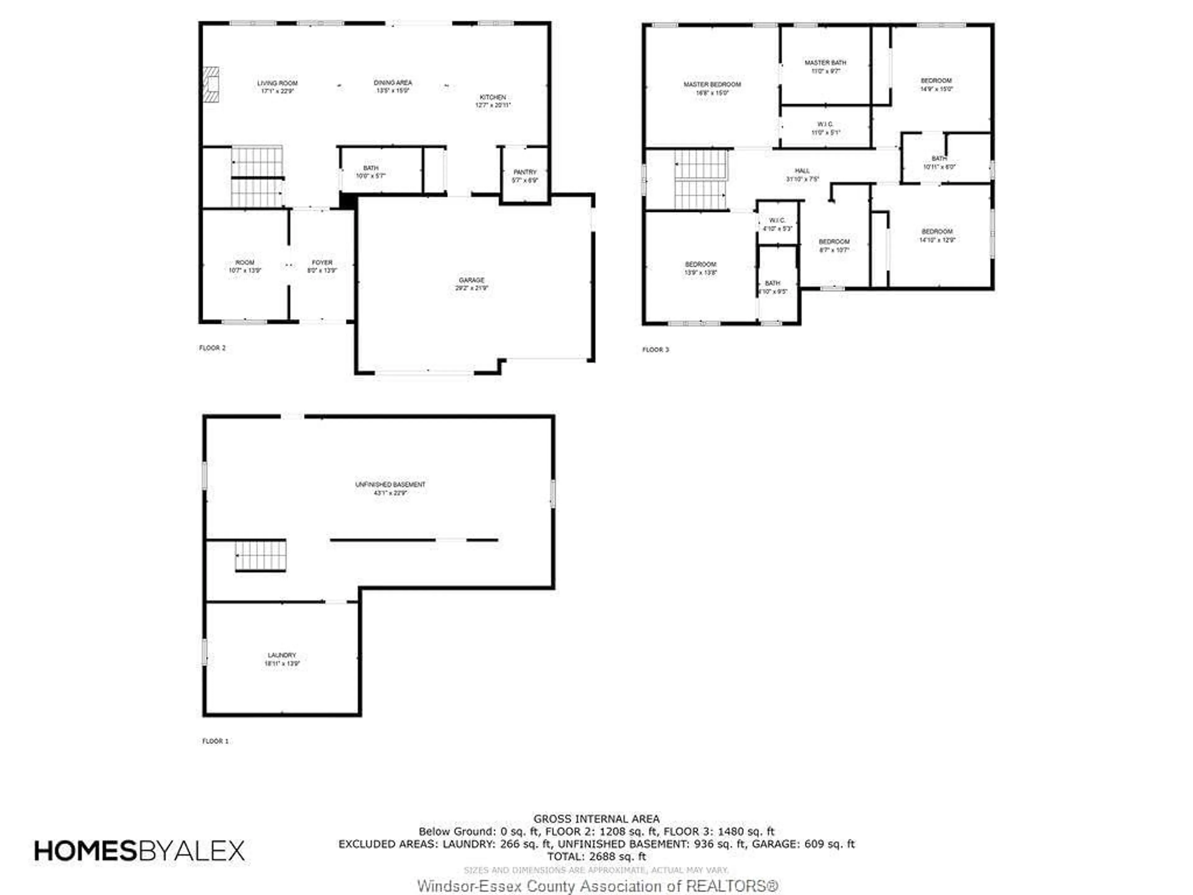 Floor plan for 1318 CLEARWATER, Windsor Ontario N8P 0E3