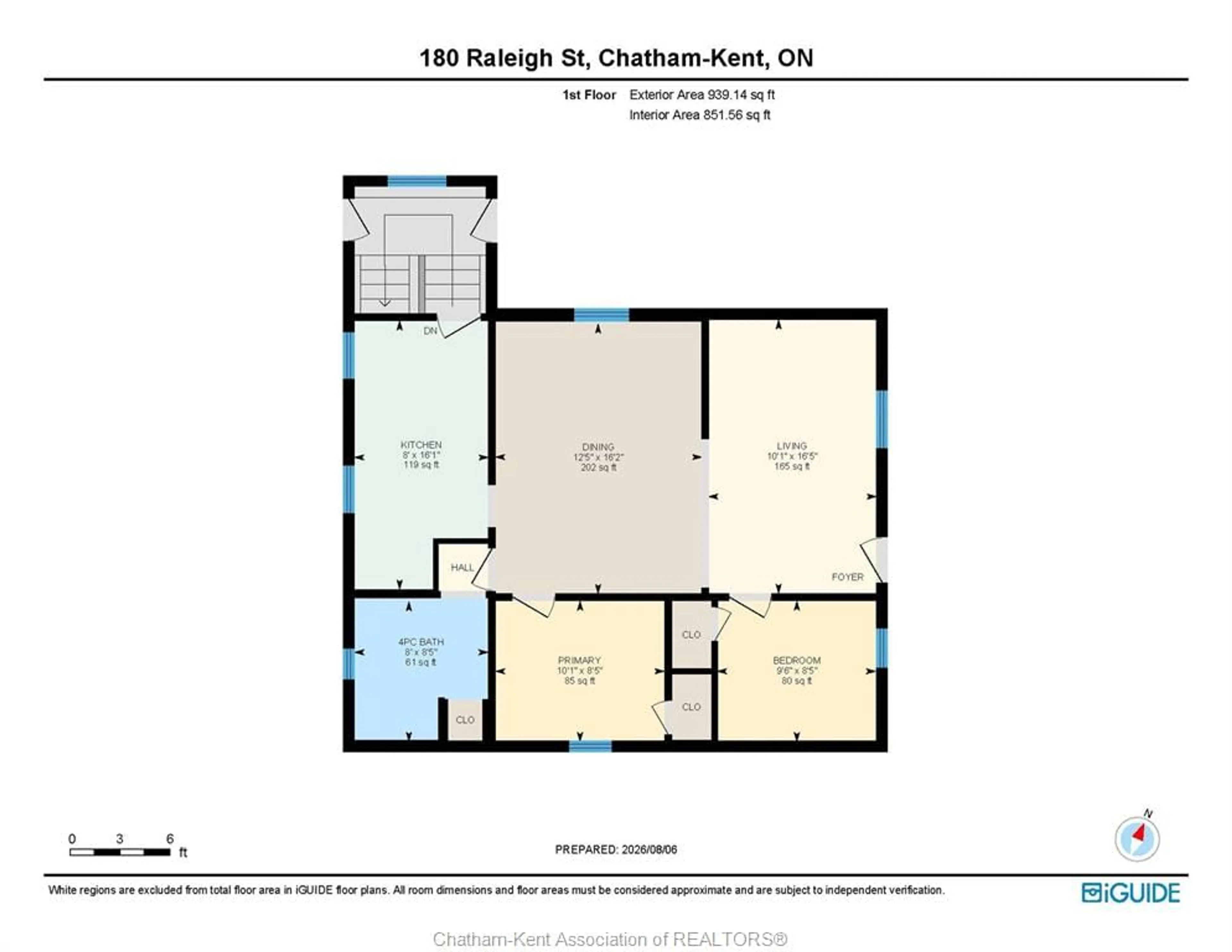 Floor plan for 180 RALEIGH St, Chatham Ontario N7M 2N5