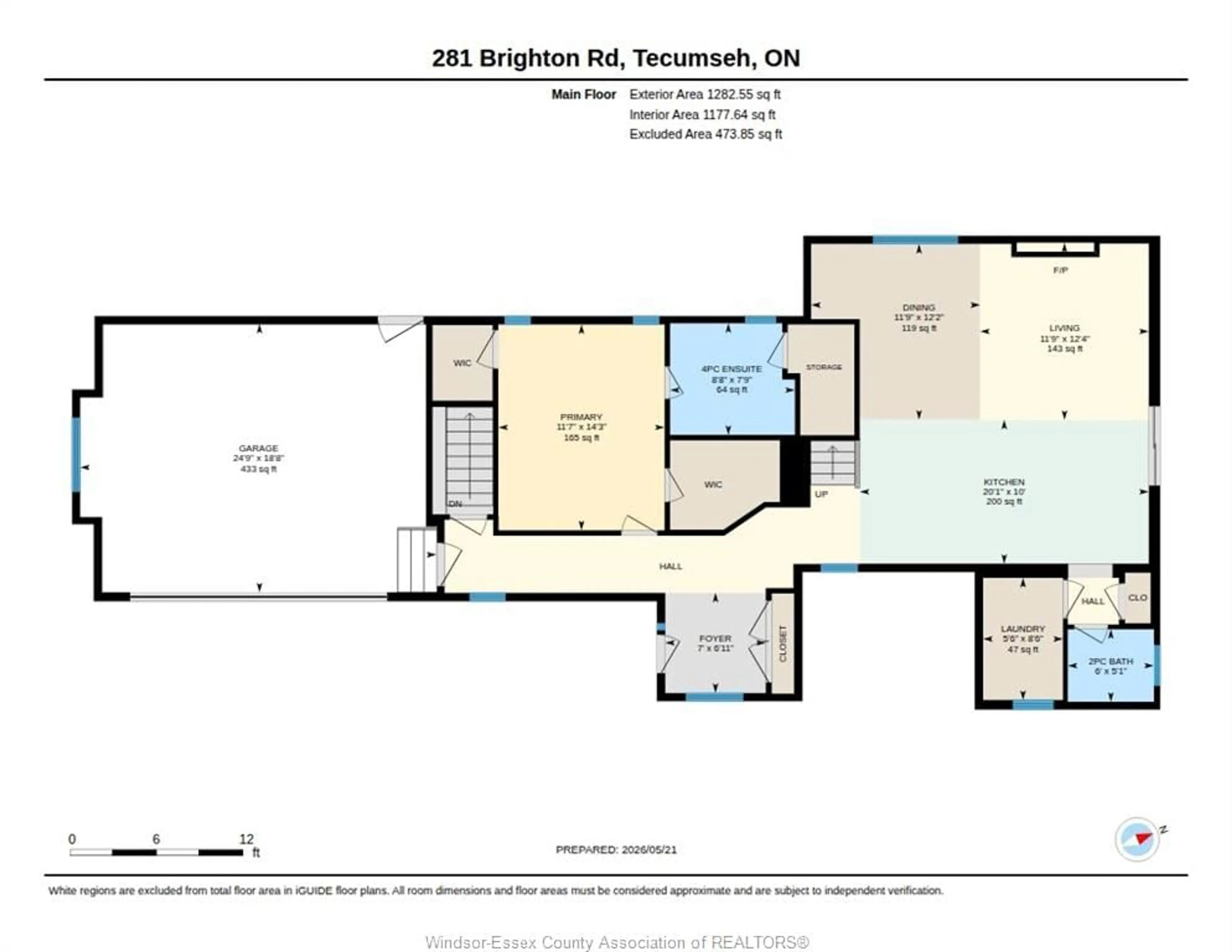Floor plan for 281 BRIGHTON Rd, Tecumseh Ontario N8N 2L2