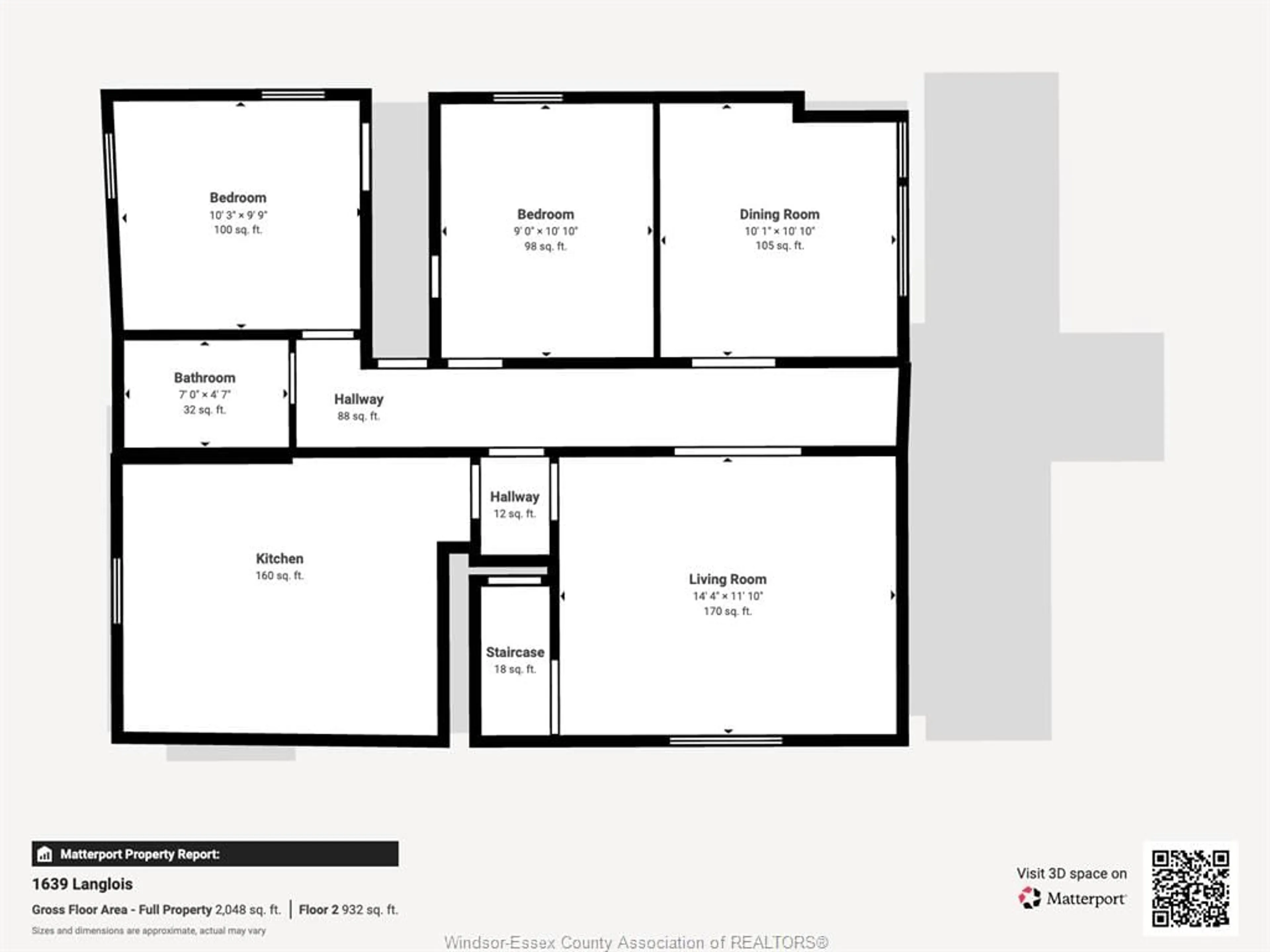 Floor plan for 1639 LANGLOIS Ave, Windsor Ontario N8X 4M4