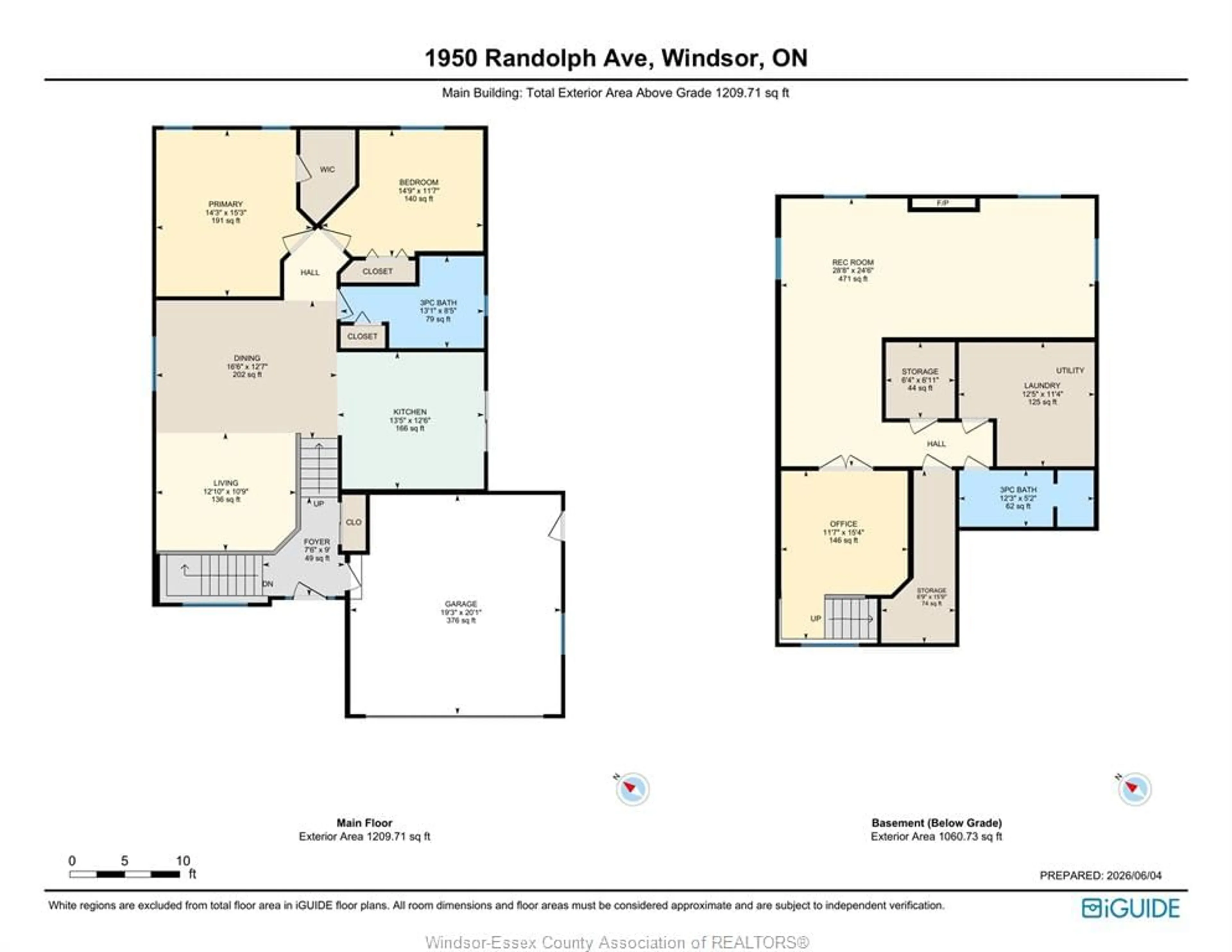 Floor plan for 1950 RANDOLPH Ave, Windsor Ontario N9B 2W5