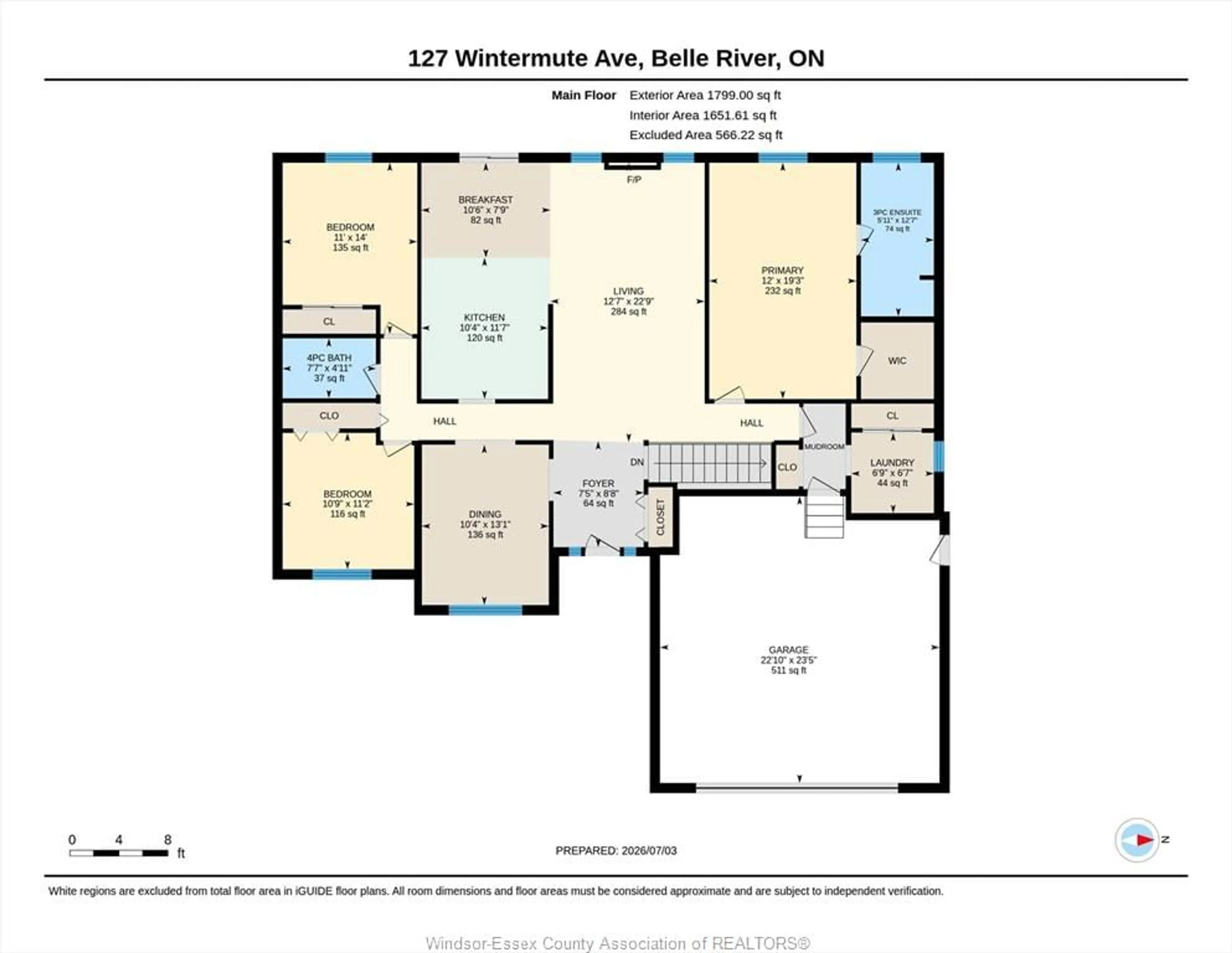 Floor plan for 127 WINTERMUTE Ave, Lakeshore Ontario N8L 0Y6