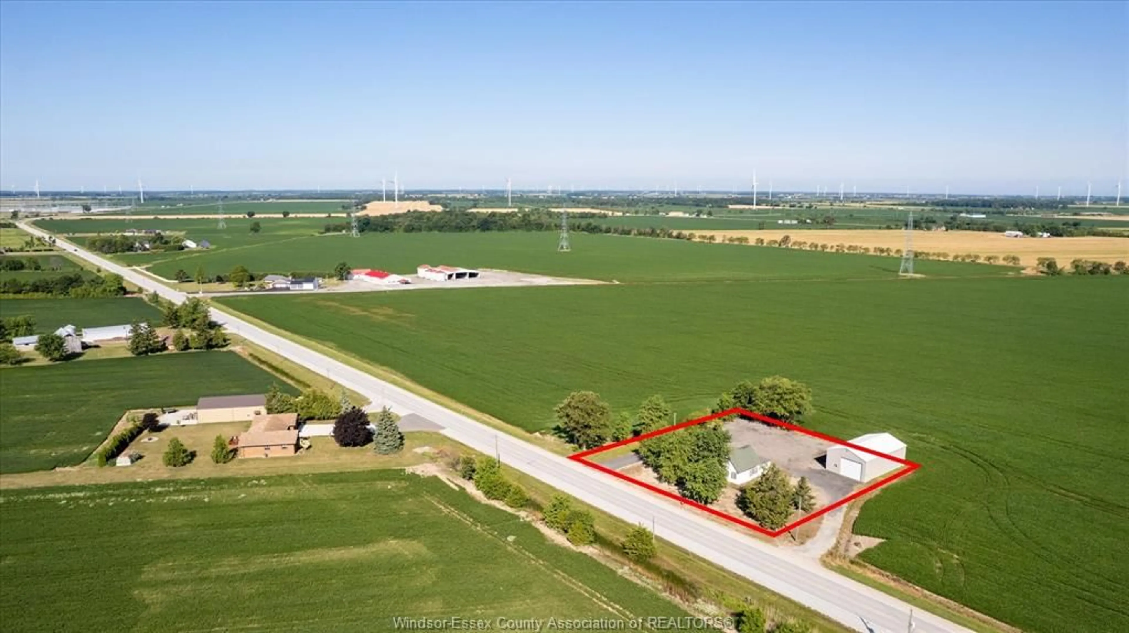 A pic from outside/outdoor area/front of a property/back of a property/a pic from drone, unknown for 3500 County Rd 46, Lakeshore Ontario N0P 1J0
