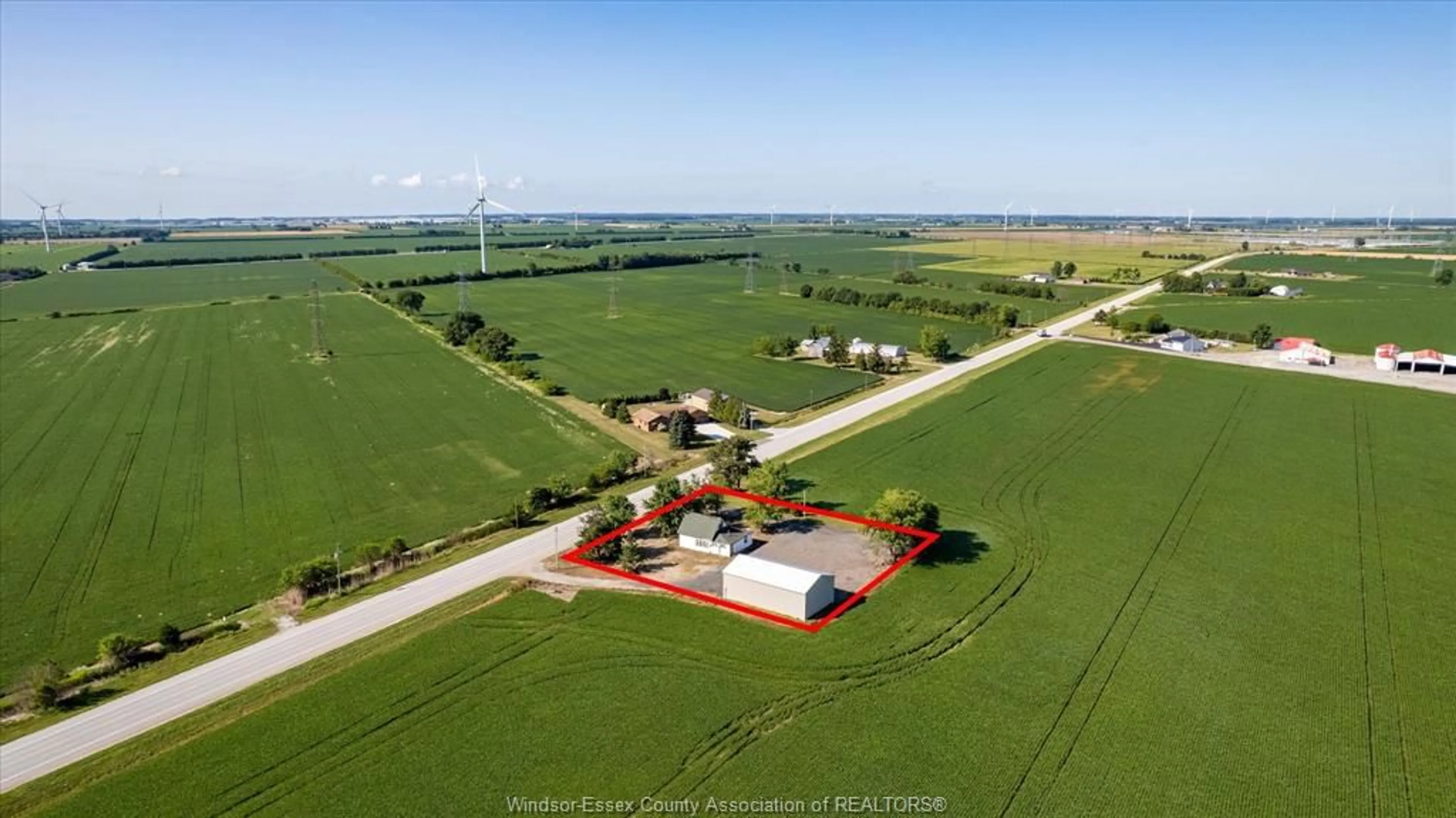 A pic from outside/outdoor area/front of a property/back of a property/a pic from drone, building for 3500 County Rd 46, Lakeshore Ontario N0P 1J0