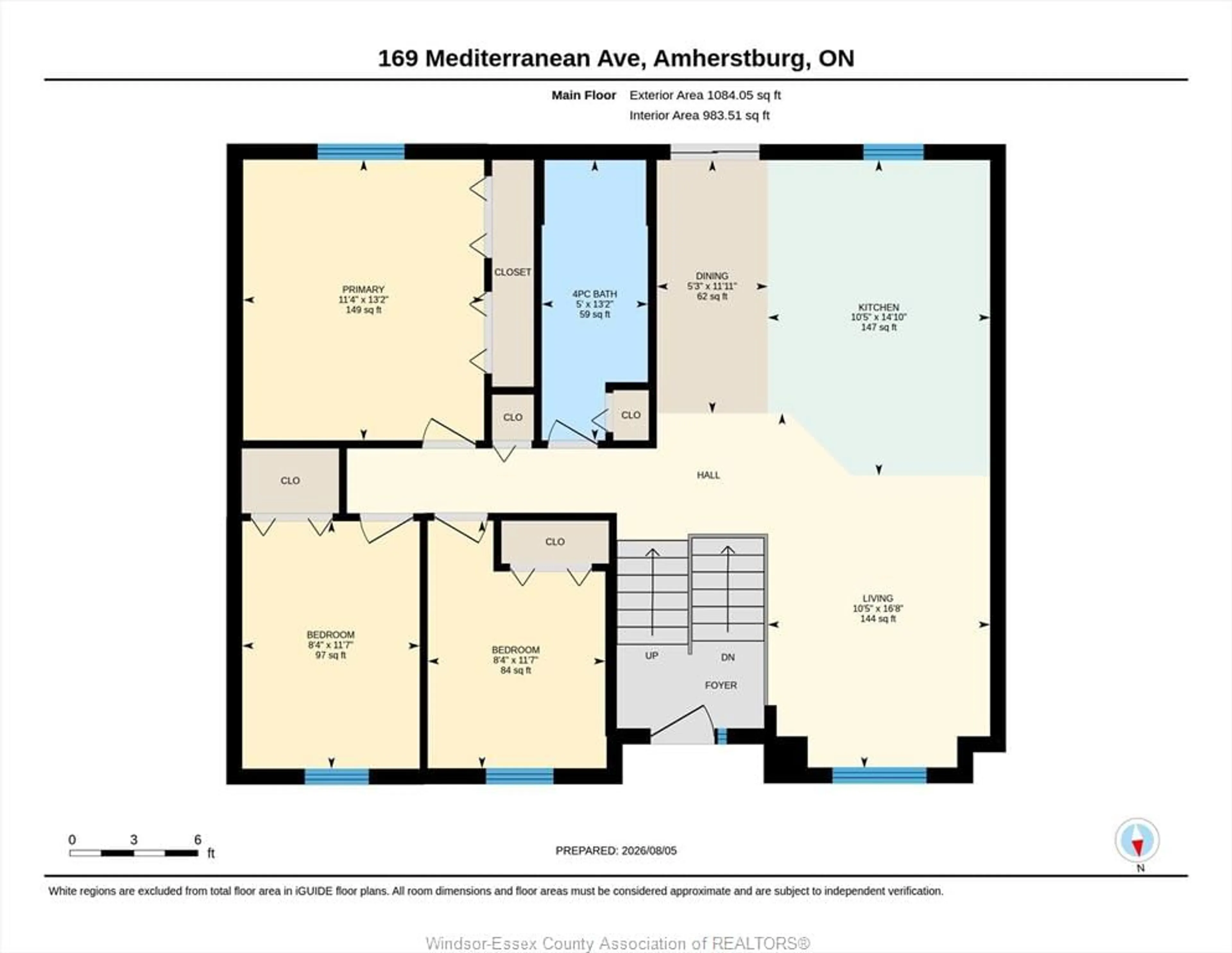 Floor plan for 169 MEDITERRANEAN Ave, Amherstburg Ontario N9V 3X9