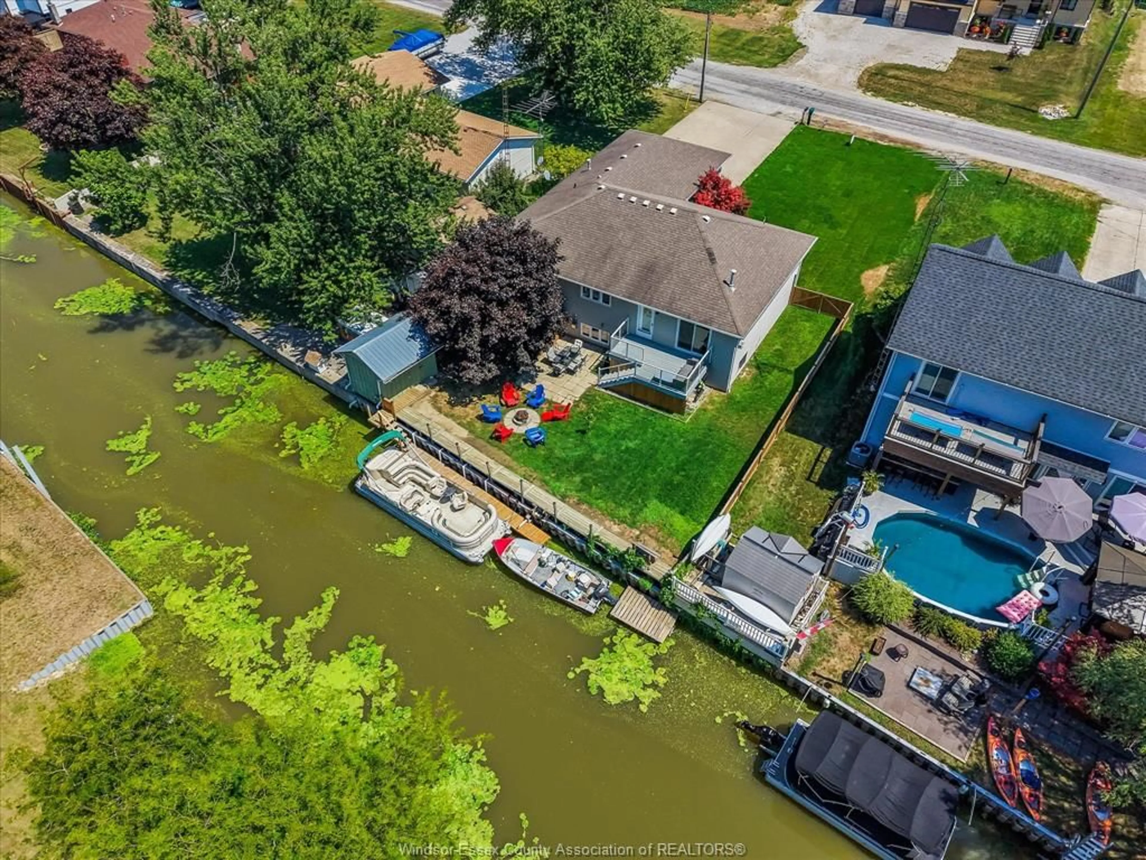 A pic from outside/outdoor area/front of a property/back of a property/a pic from drone, water/lake/river/ocean view for 353 EAST RUSCOM RIVER Rd, Lakeshore Ontario N0R 1S0