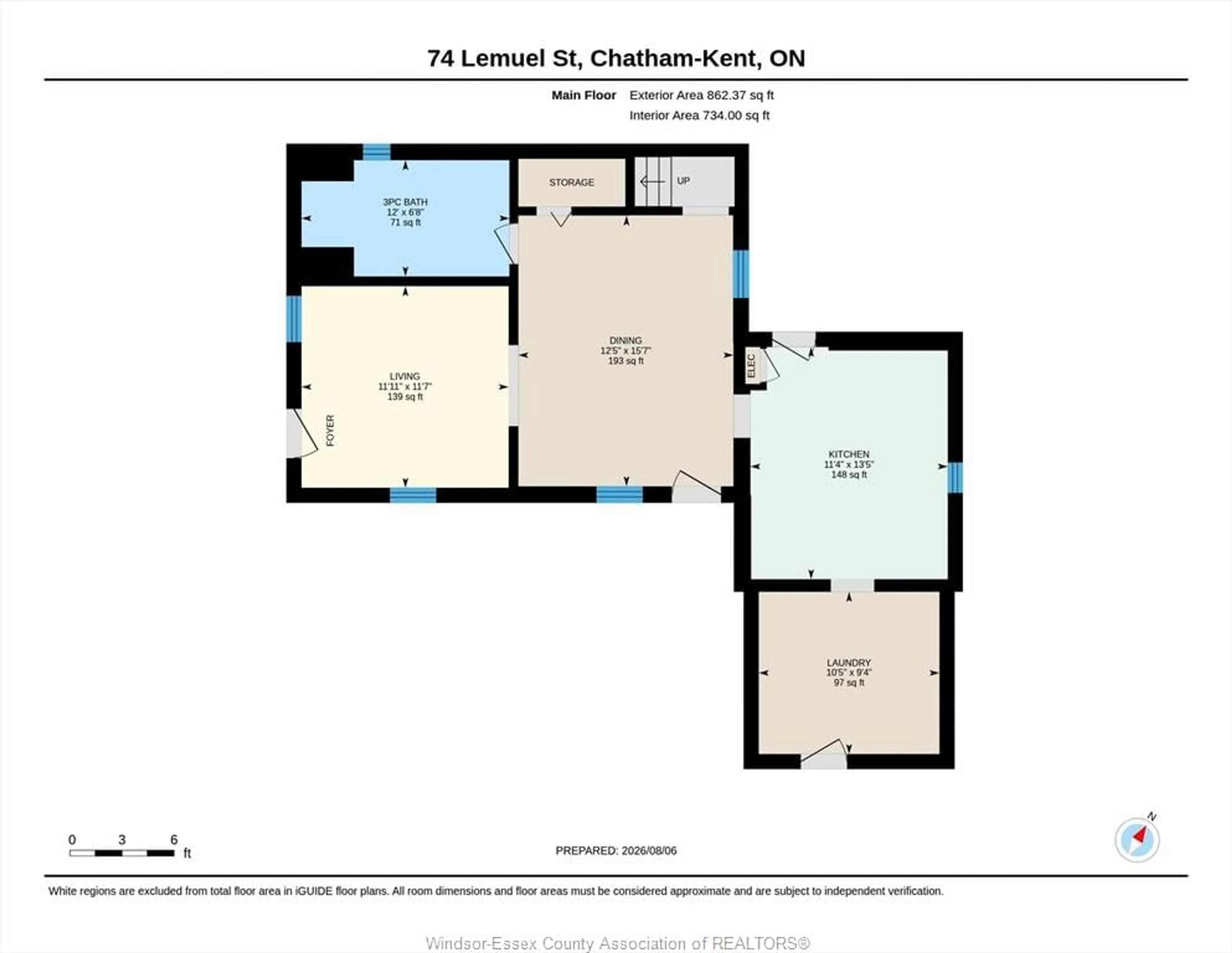 Floor plan for 74 LEMUEL St, Thamesville Ontario N0P 2K0