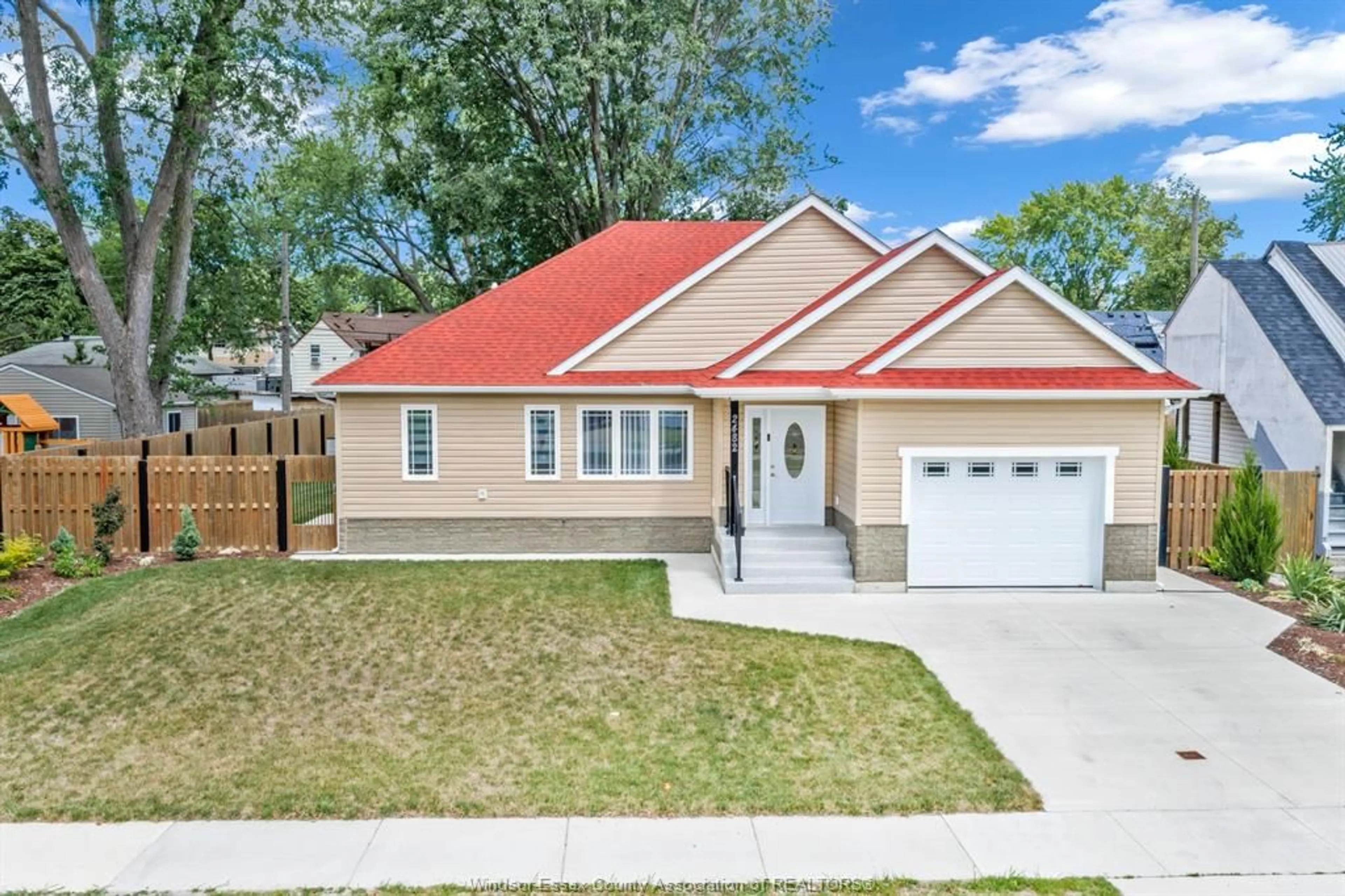 Home with vinyl exterior material, street for 2482 ROSSINI, Windsor Ontario N8W 4R1