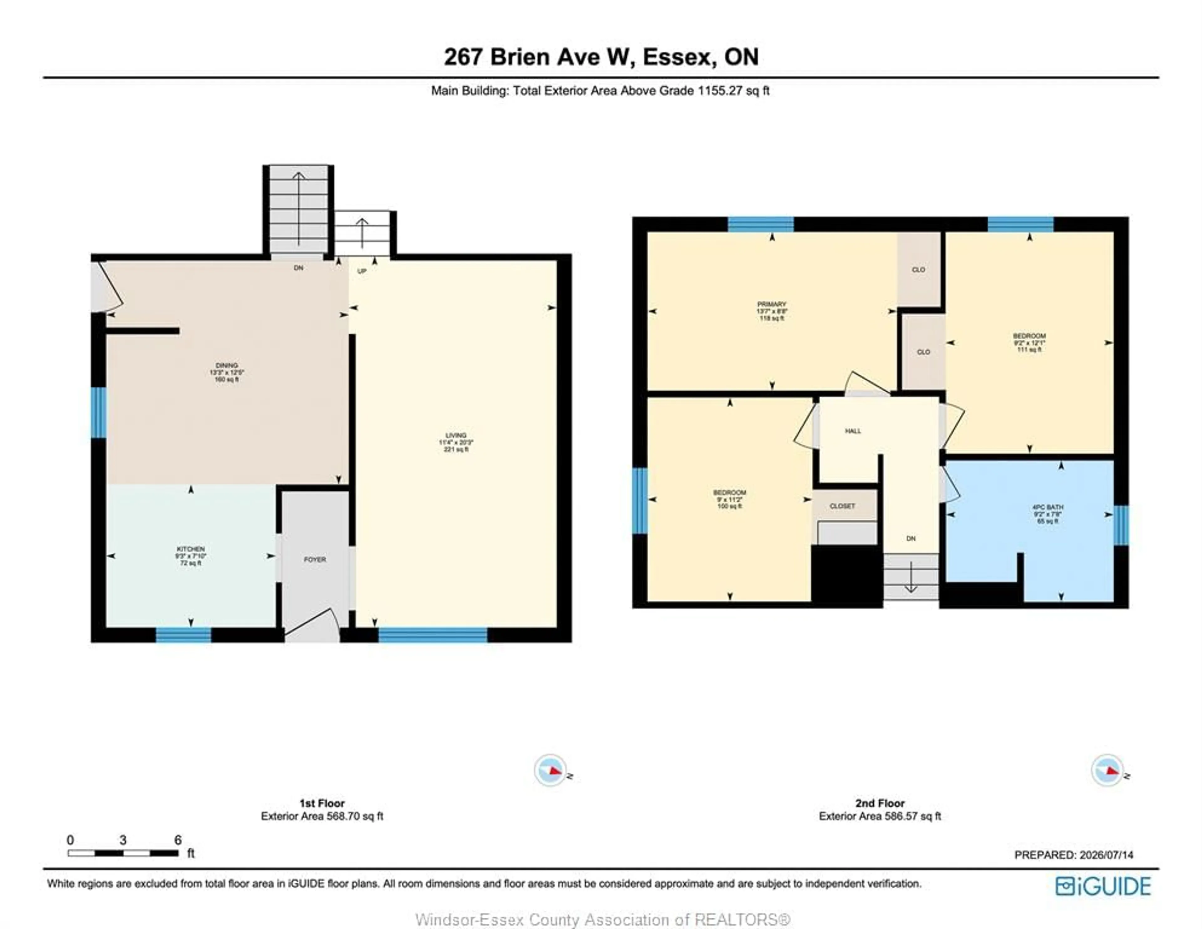 Floor plan for 267 BRIEN Ave, Essex Ontario N8M 2Z4