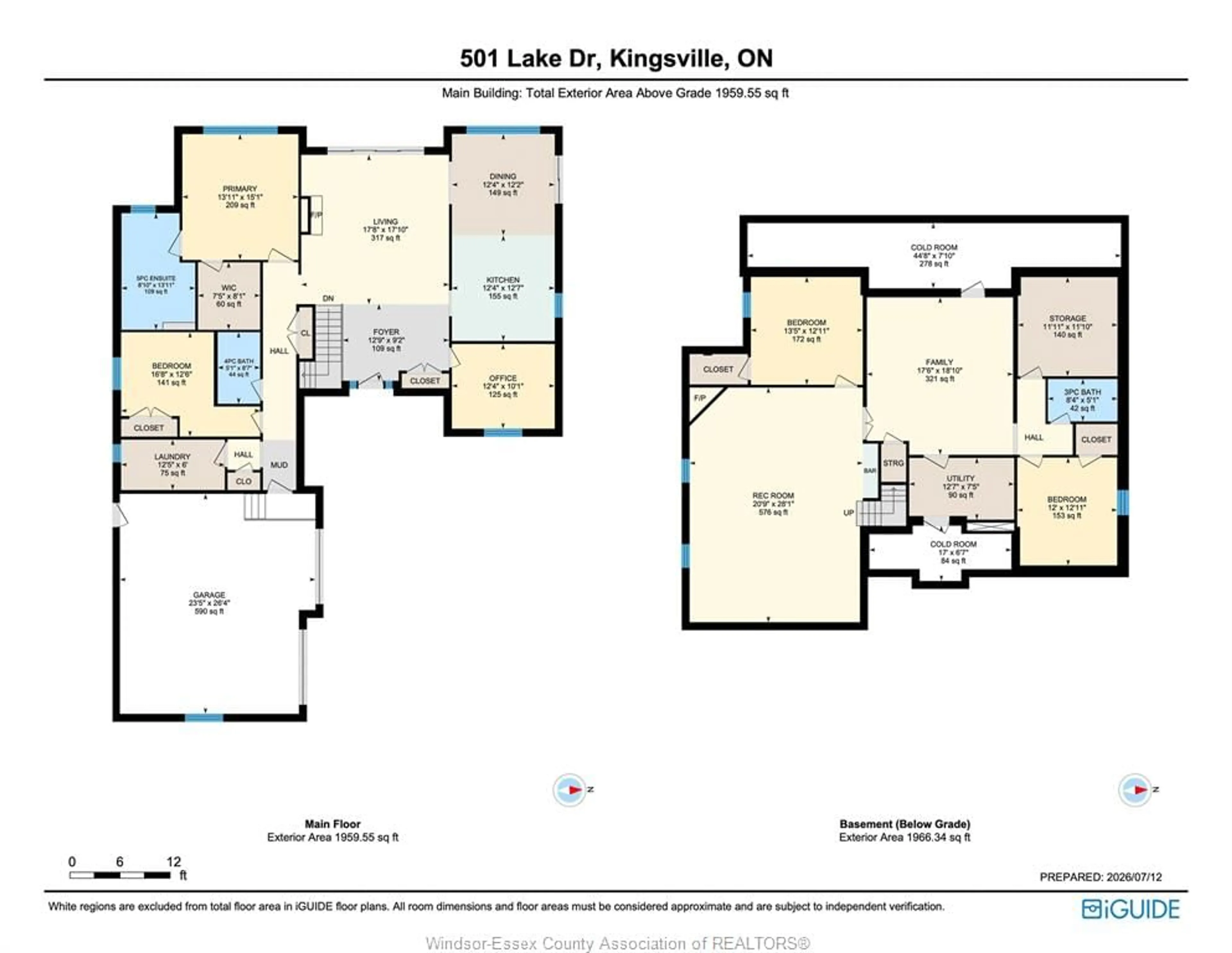 Floor plan for 501 LAKE DRIVE, Kingsville Ontario N9Y 3S6