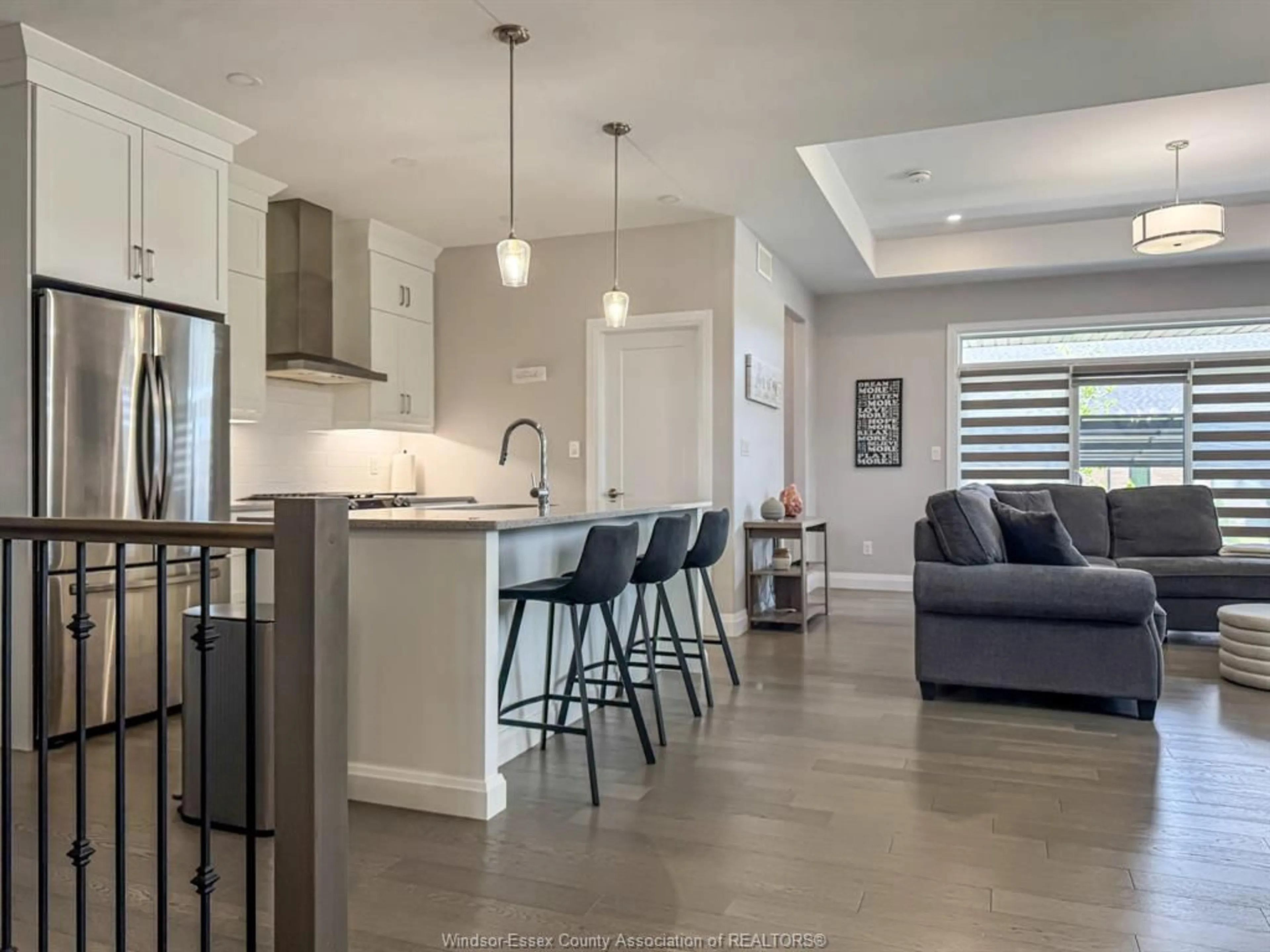 Open concept kitchen, ceramic/tile floor for 2606 CLEARWATER Ave, Windsor Ontario N8P 0G3