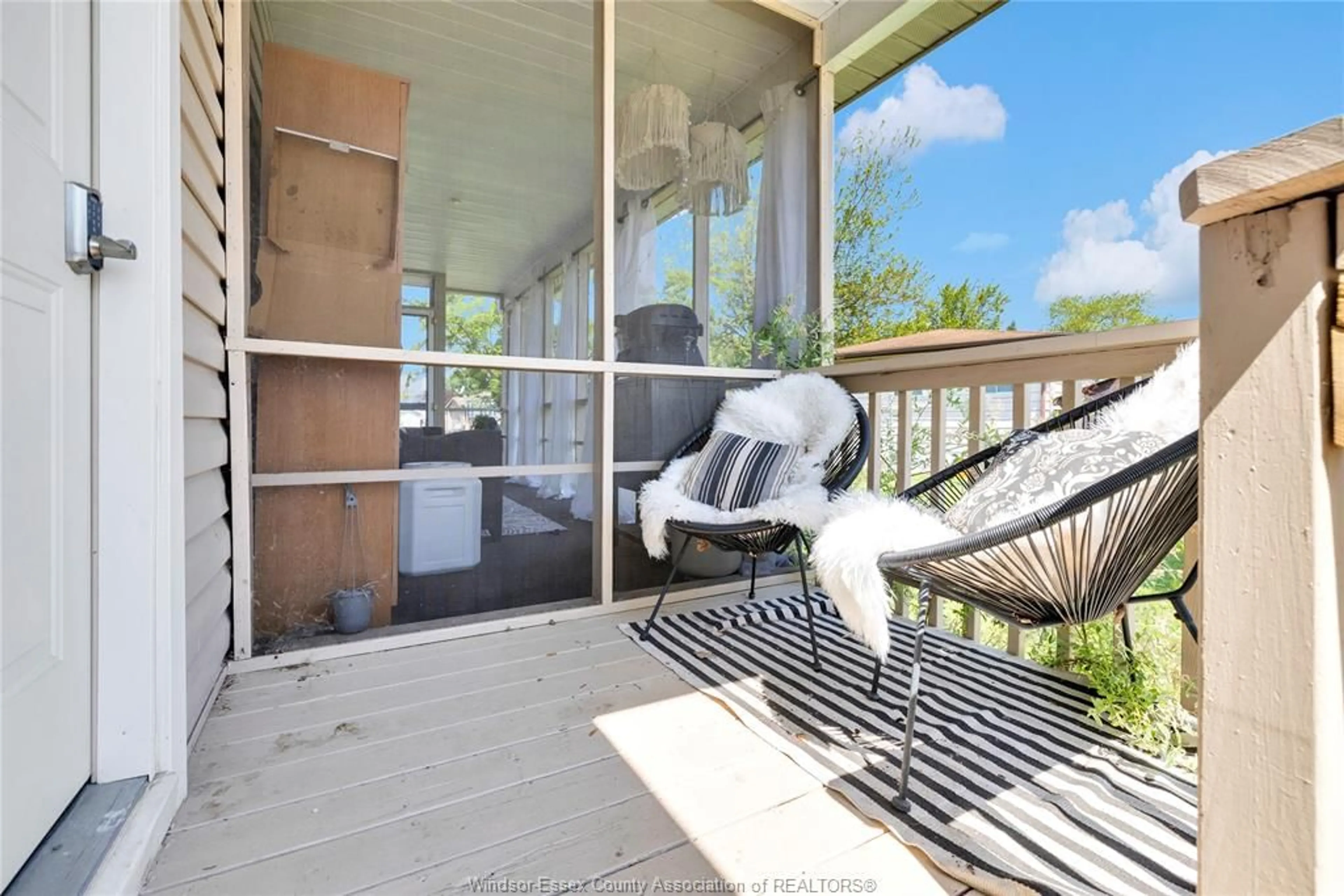 Balcony in the apartment, water/lake/river/ocean view for 3 LILAC, McGregor Ontario N0R 1J0