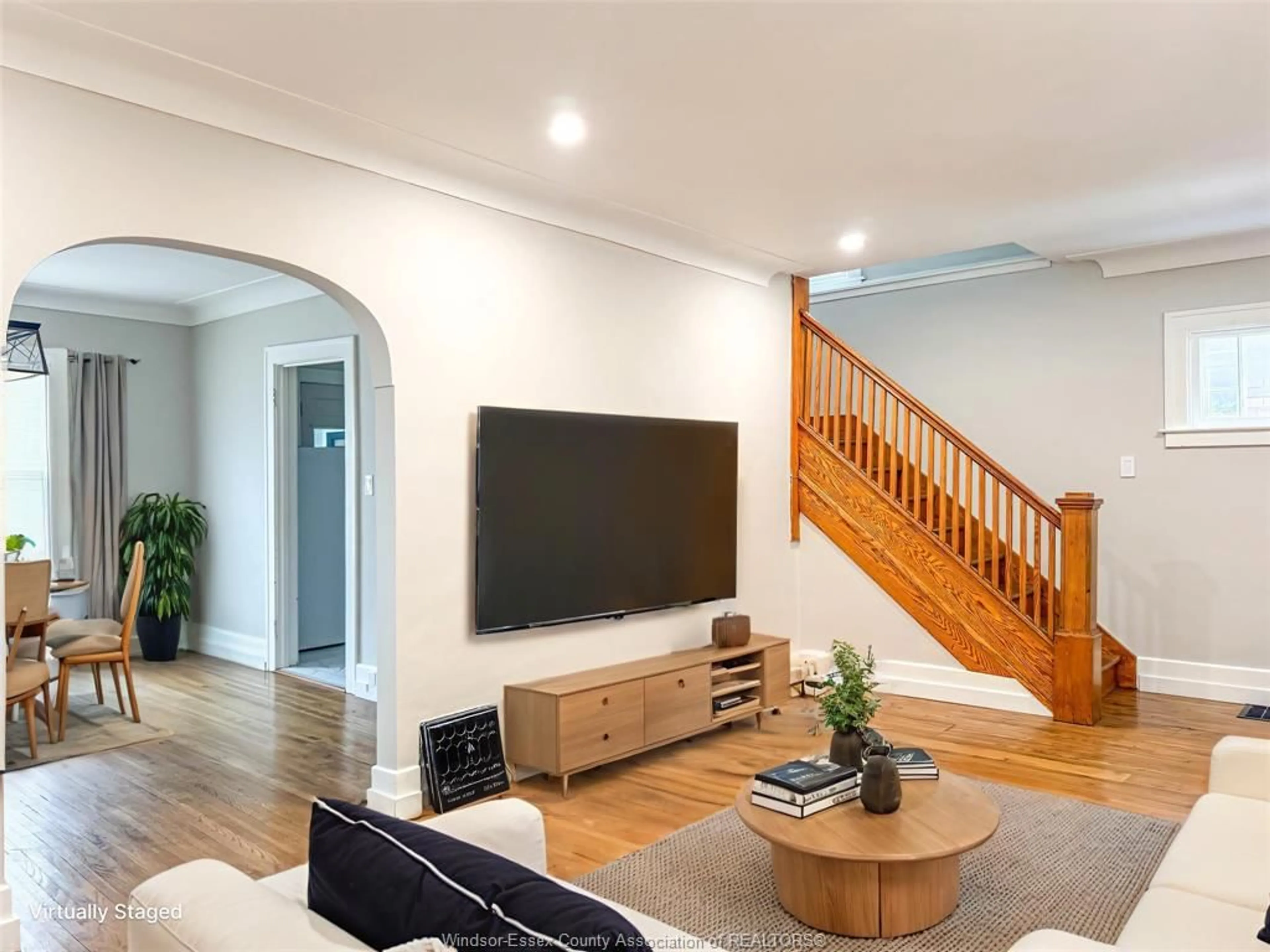 Living room with furniture, wood/laminate floor for 1111 ELSMERE, Windsor Ontario N9A 2A1