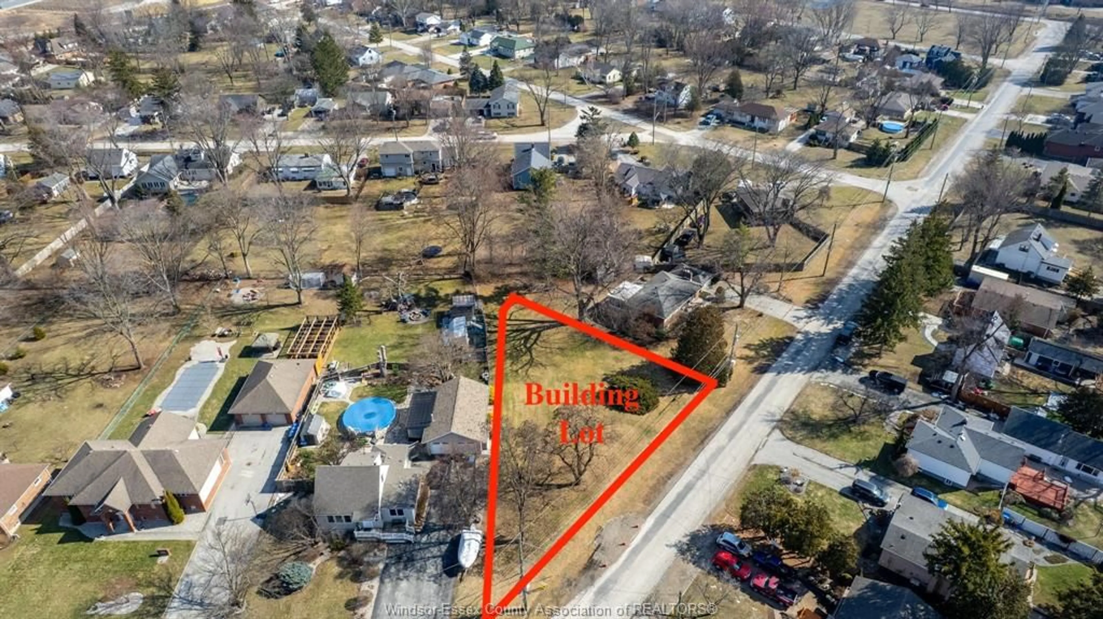 A pic from outside/outdoor area/front of a property/back of a property/a pic from drone, building for V/L MONTGOMERY Dr, LaSalle Ontario N9H 1E8