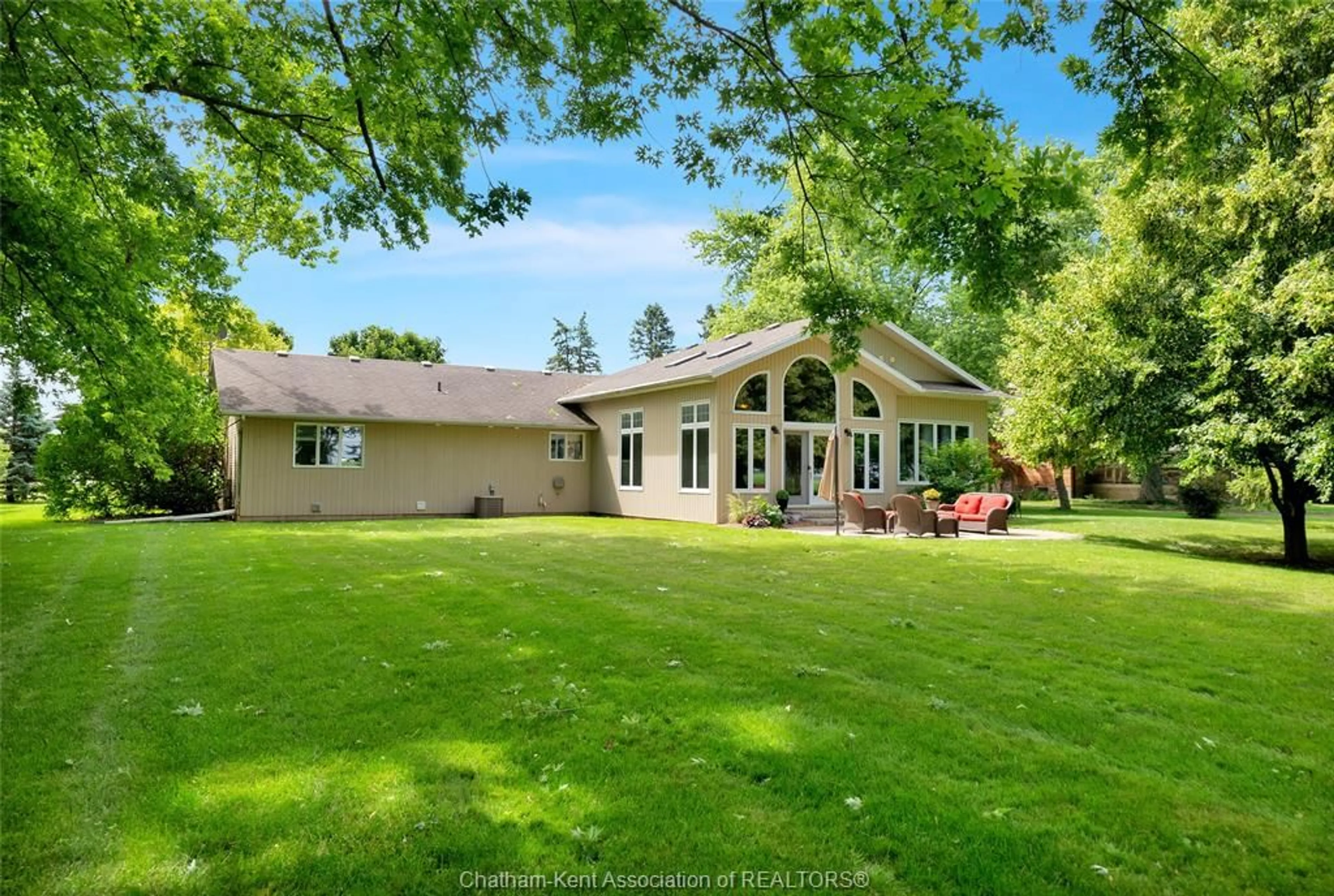 A pic from outside/outdoor area/front of a property/back of a property/a pic from drone, water/lake/river/ocean view for 6805 PAIN COURT Line, Pain Court Ontario N0P 1Z0