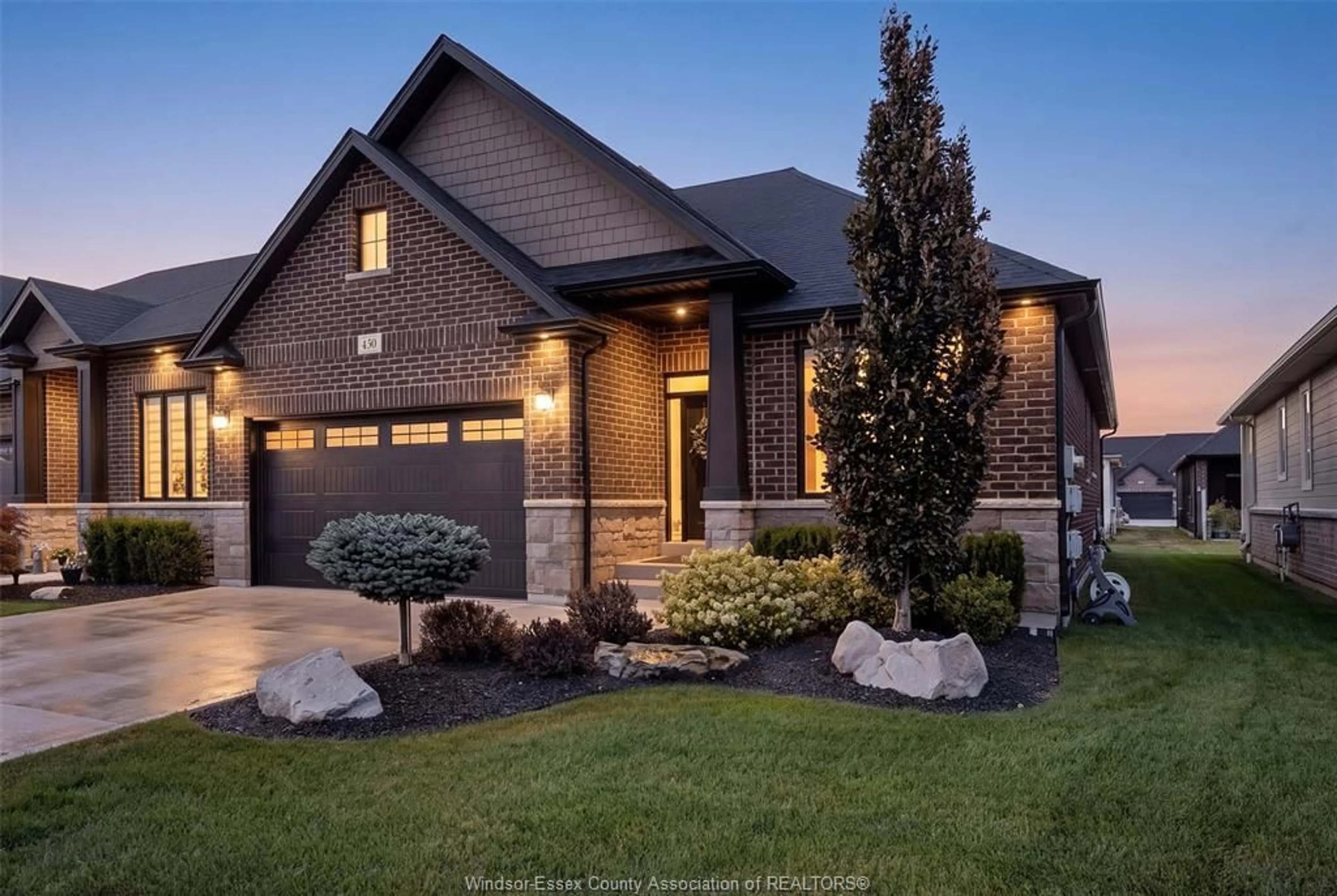 Home with brick exterior material, street for 450 BRUNMAR Cres, Lakeshore Ontario N8L 0Y2