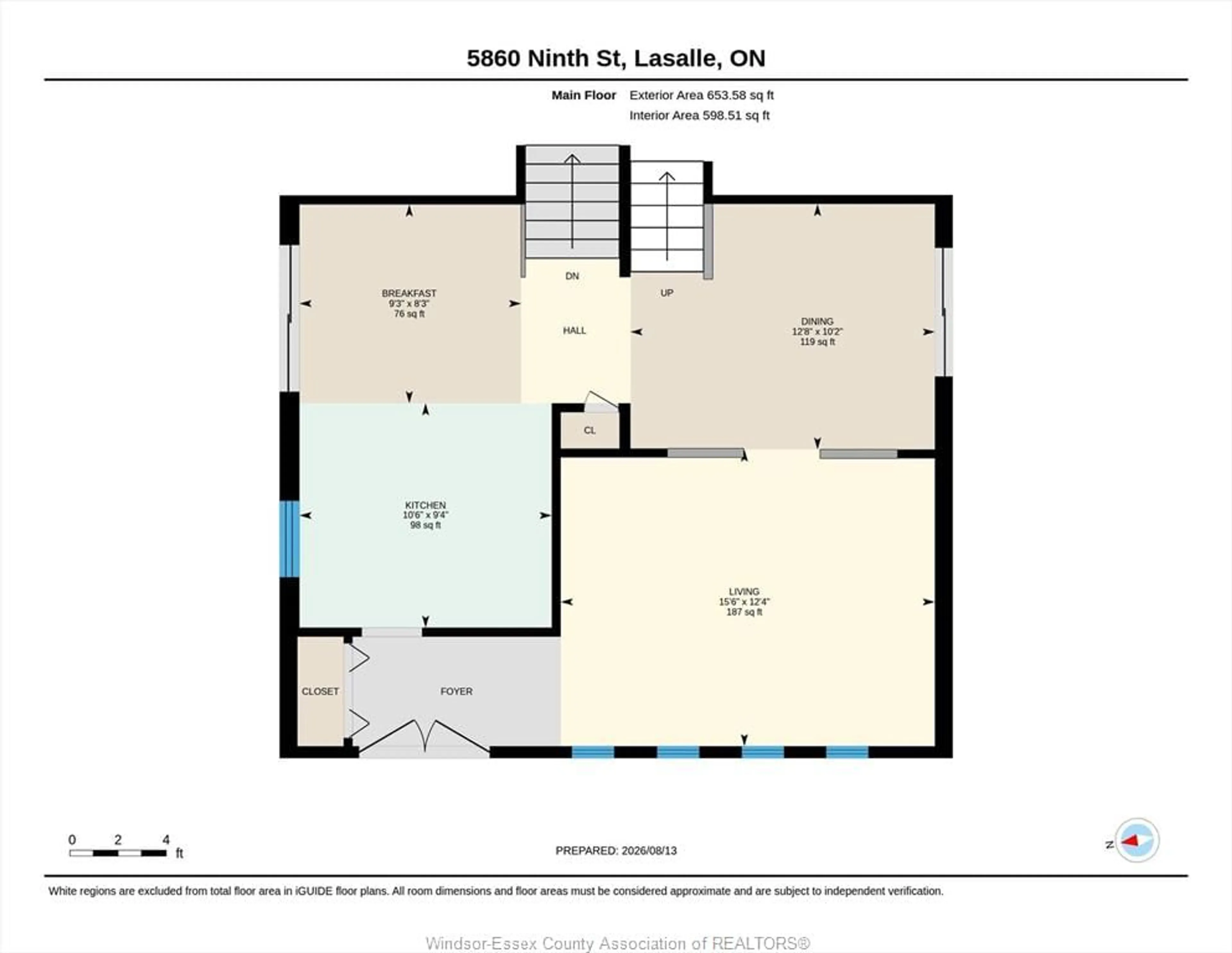 Floor plan for 5860 Ninth St, LaSalle Ontario N9H 1P2