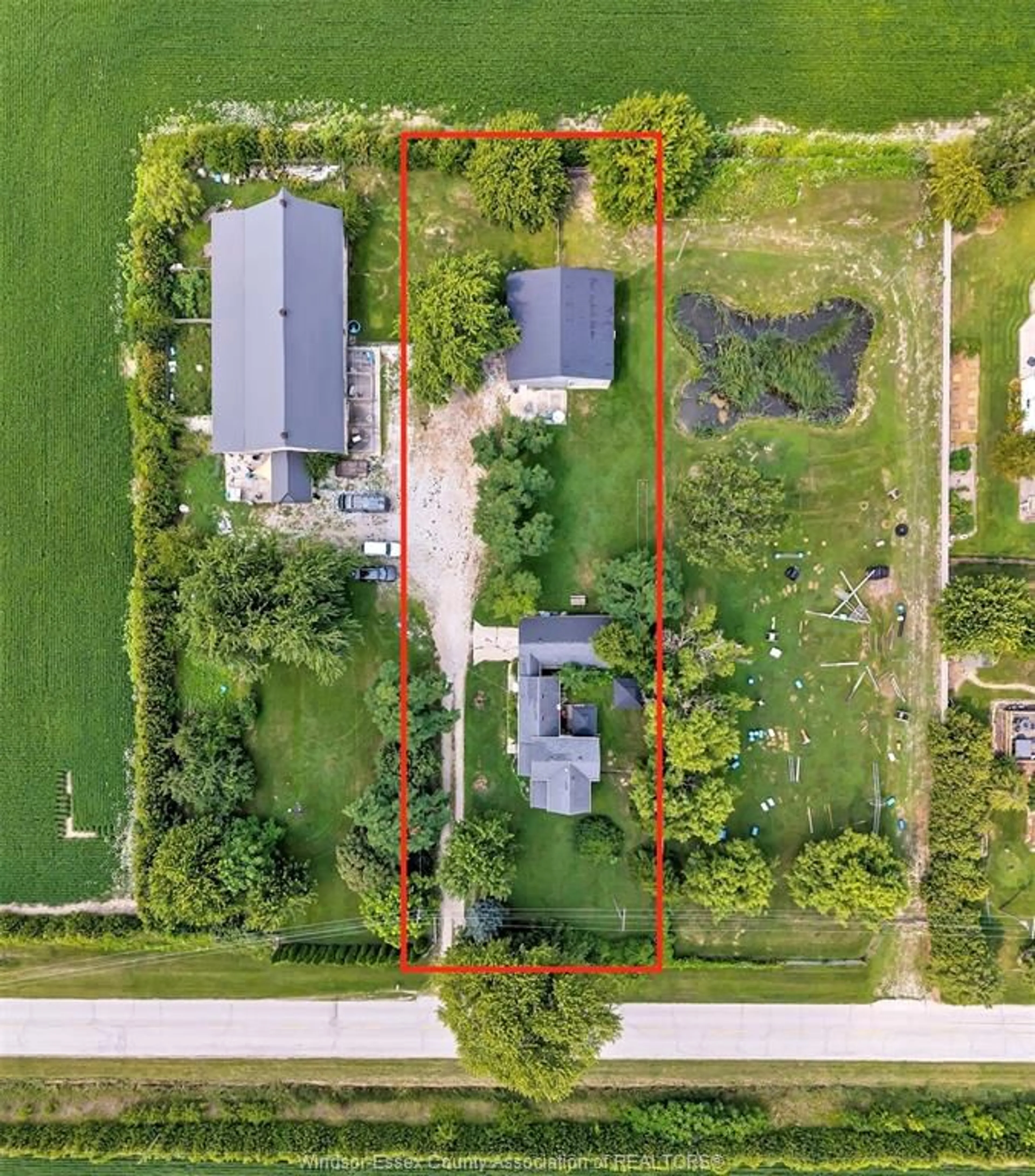 A pic from outside/outdoor area/front of a property/back of a property/a pic from drone, street for 4508 CONCESSION 4 SOUTH, Amherstburg Ontario N9V 2Y8