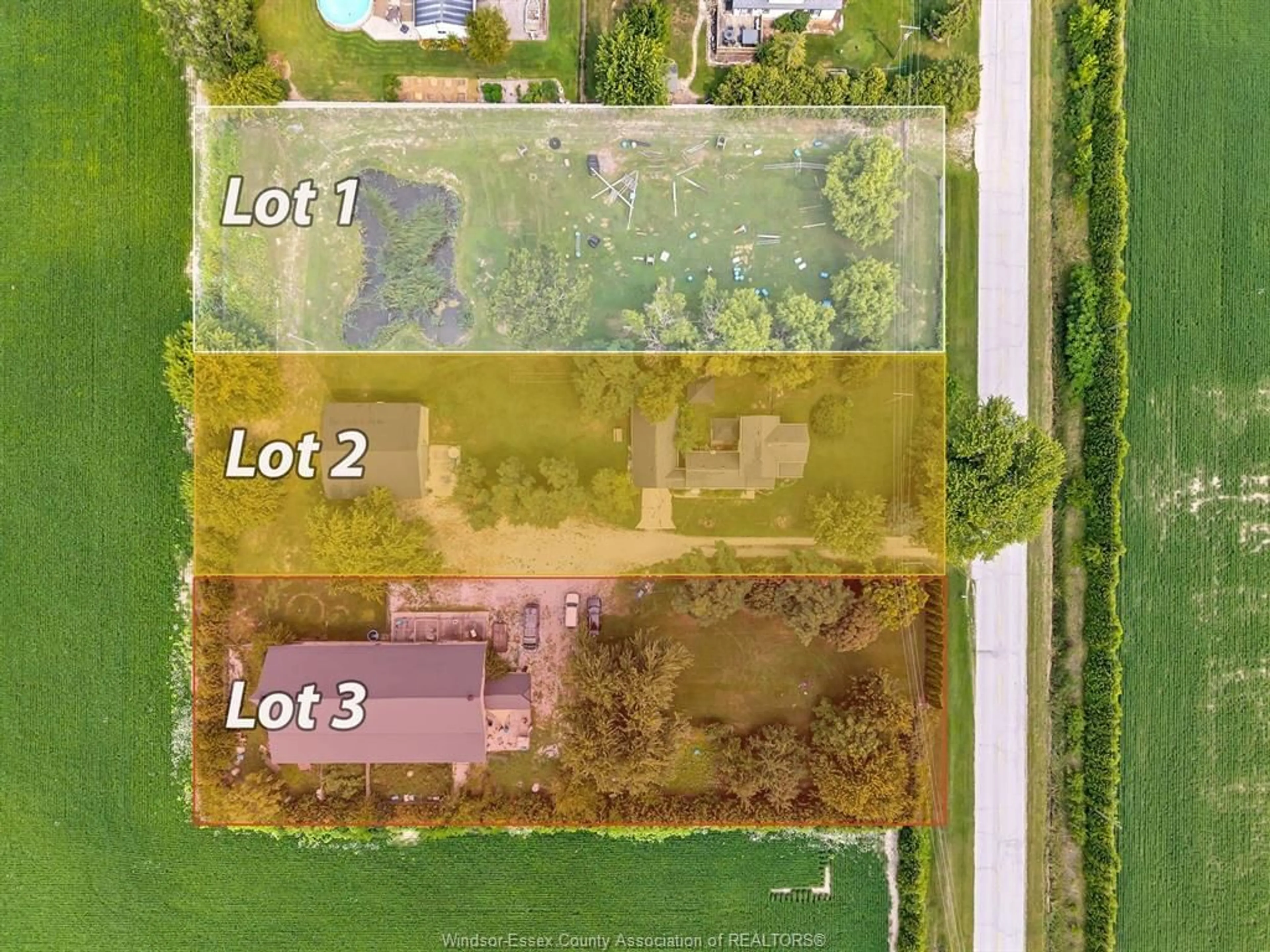 A pic from outside/outdoor area/front of a property/back of a property/a pic from drone, street for V/L CONCESSION 4 SOUTH, Amherstburg Ontario N9V 2Y8