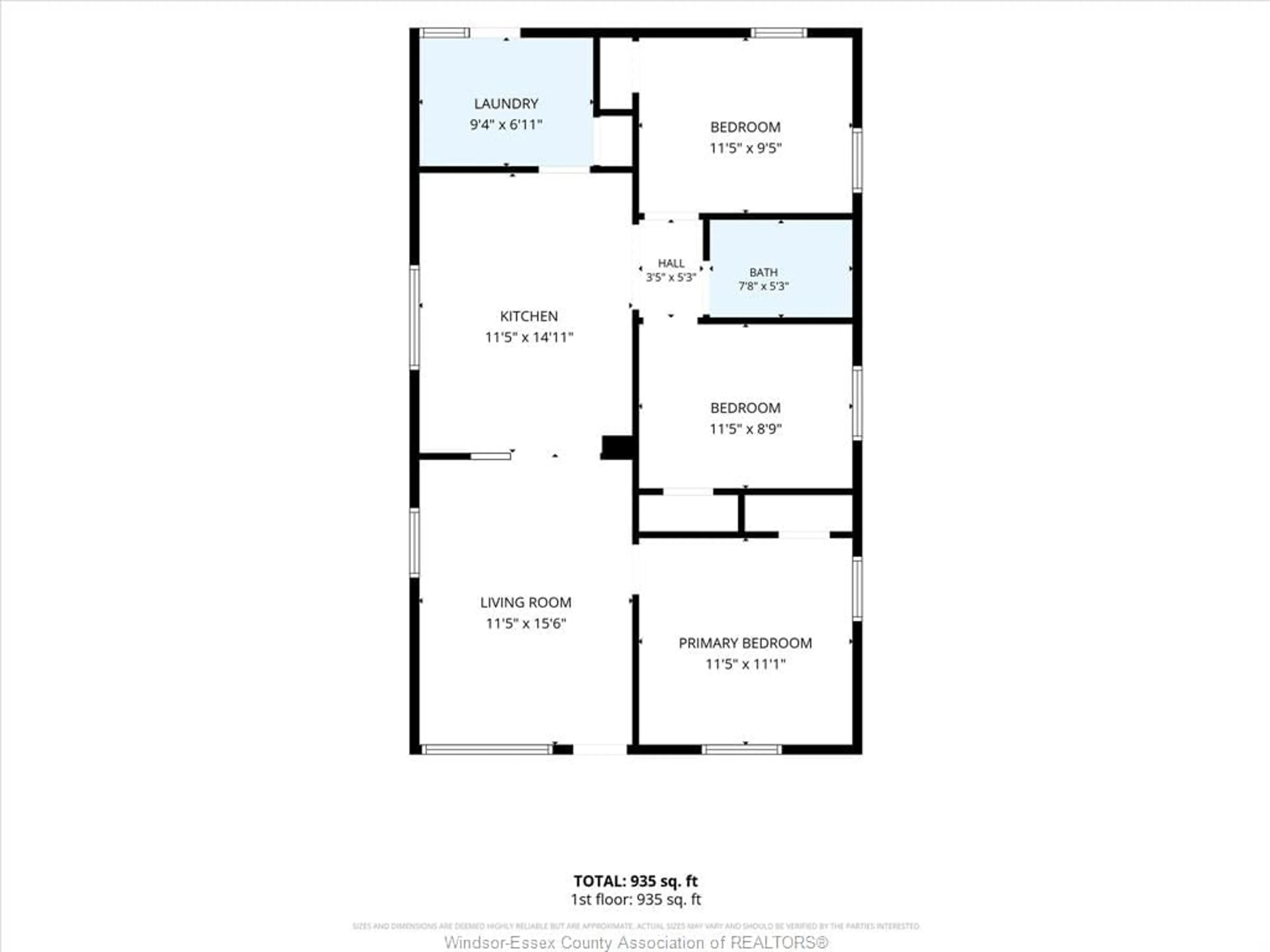 Floor plan for 4482 Grand Marais Rd, Windsor Ontario N8W 1X7