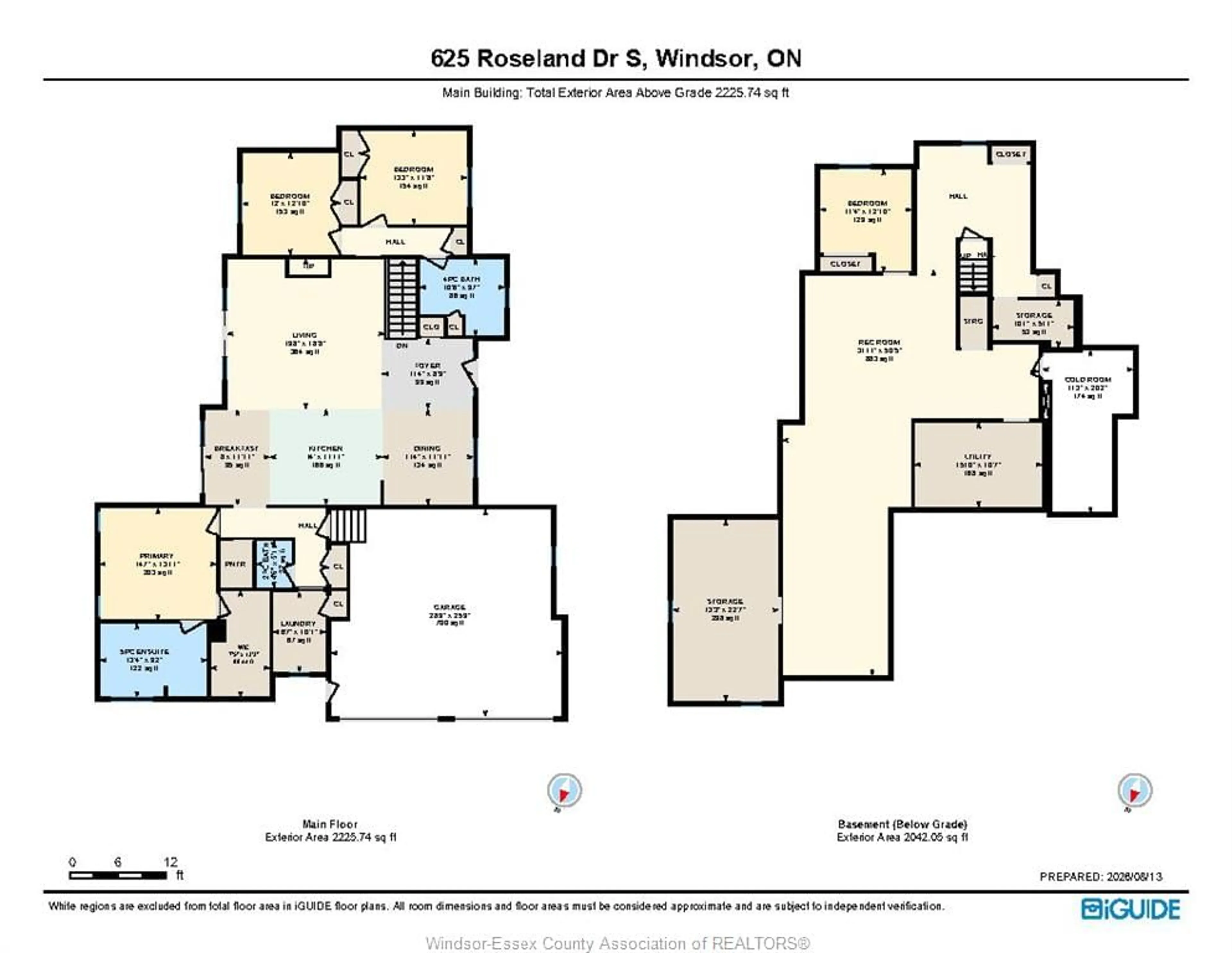 Floor plan for 625 ROSELAND Dr, Windsor Ontario N9G 1T7