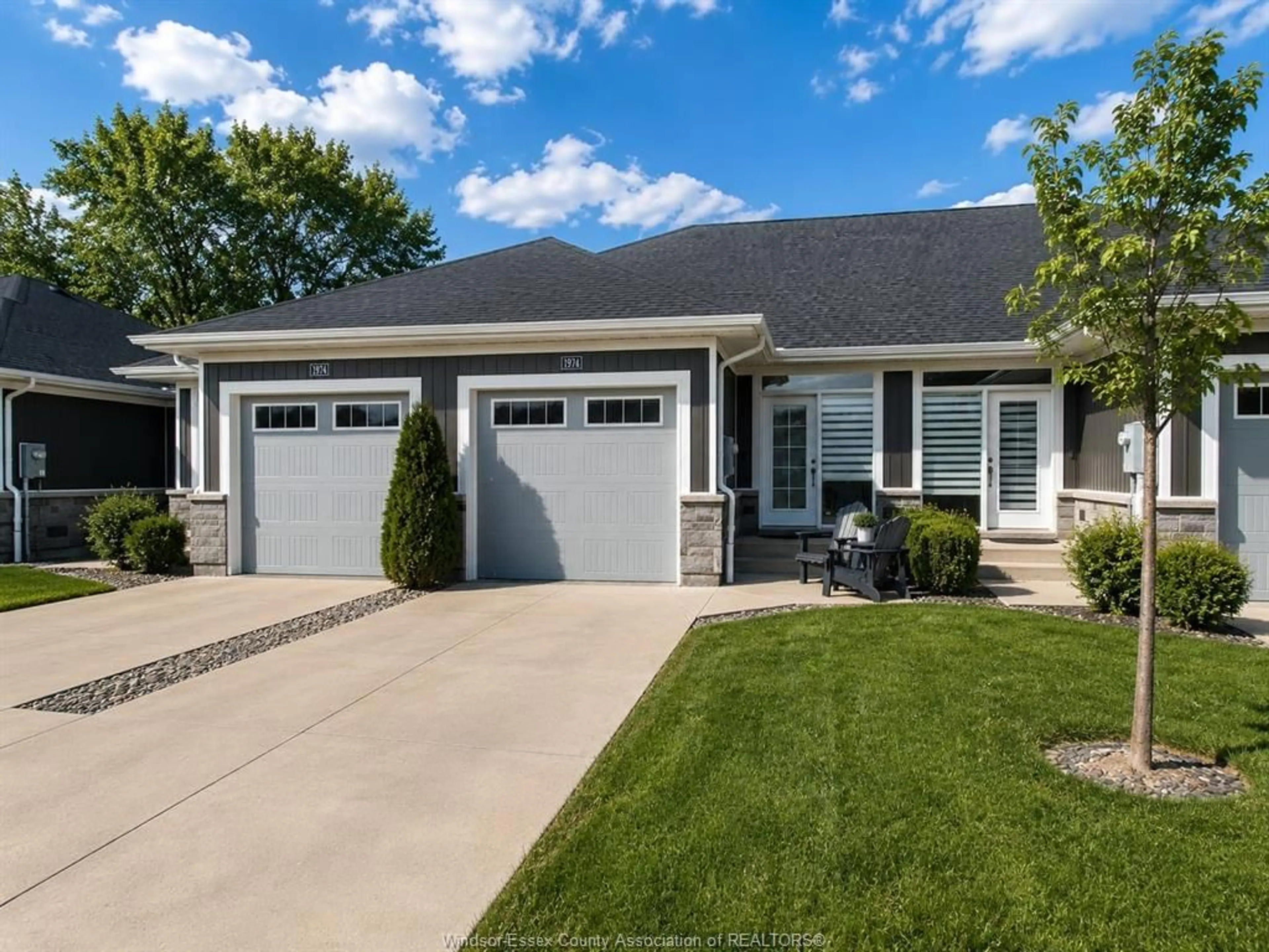 Home with vinyl exterior material, street for 1974 ETHAN Crt, Windsor Ontario N8T 0B3