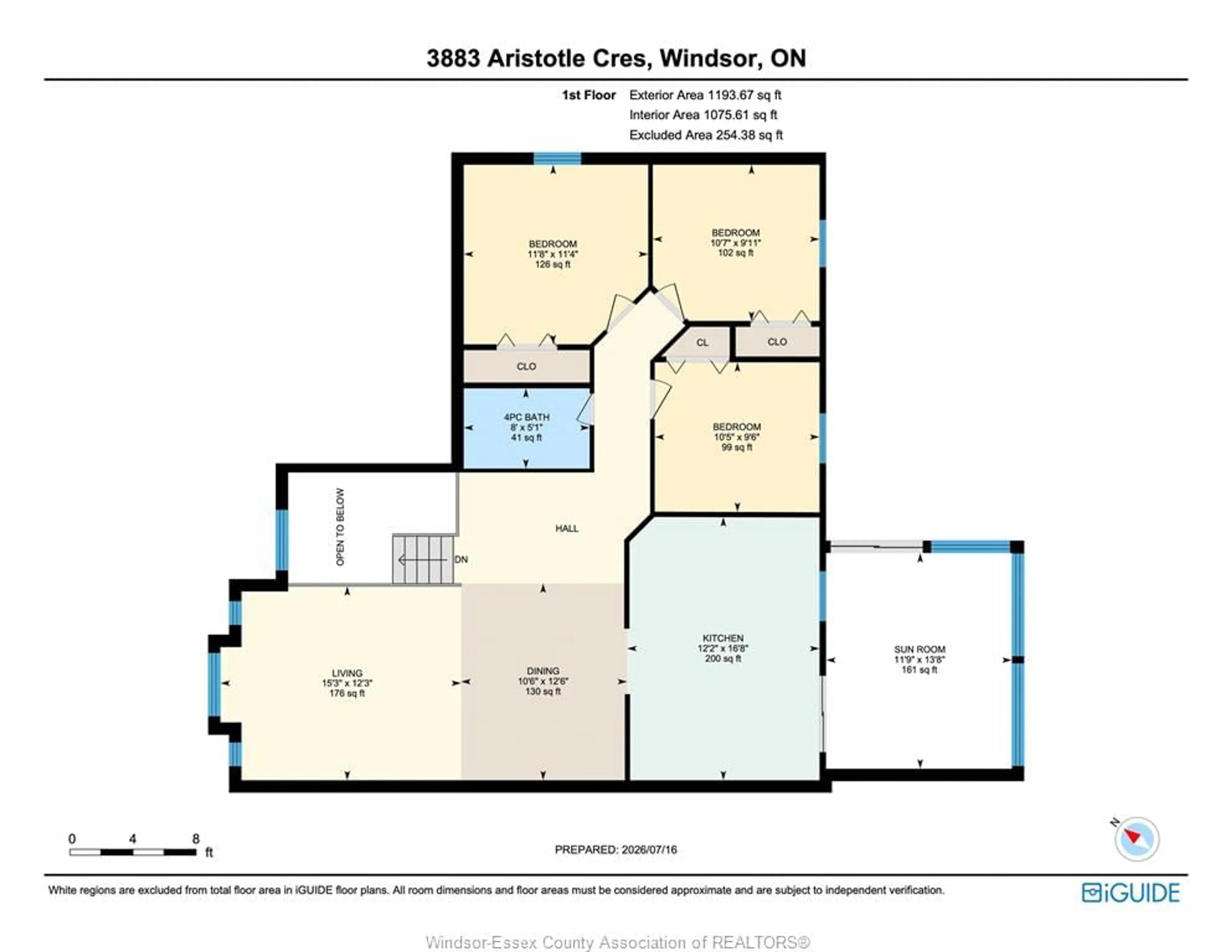 Floor plan for 3883 Aristotle Cres, Windsor Ontario N9G 2N9