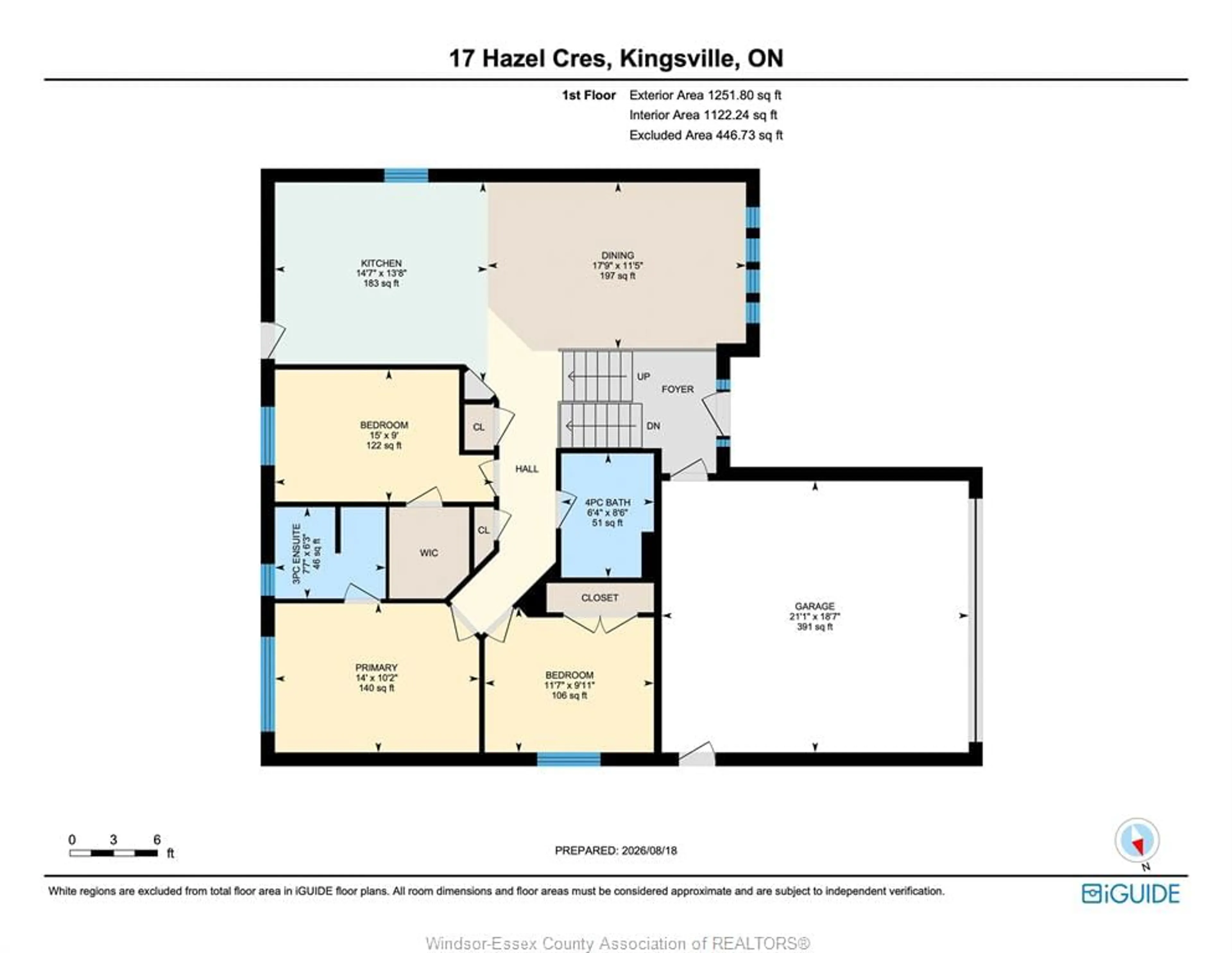Floor plan for 17 Hazel Cres, Kingsville Ontario N9Y 0A8